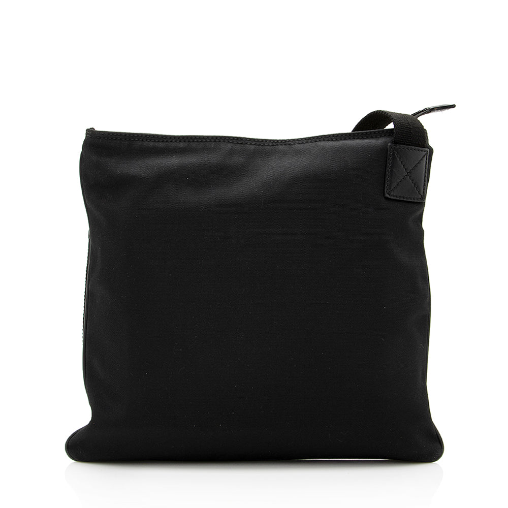 Gucci Messenger SHF Leather Nylon Black Shoulder Bag