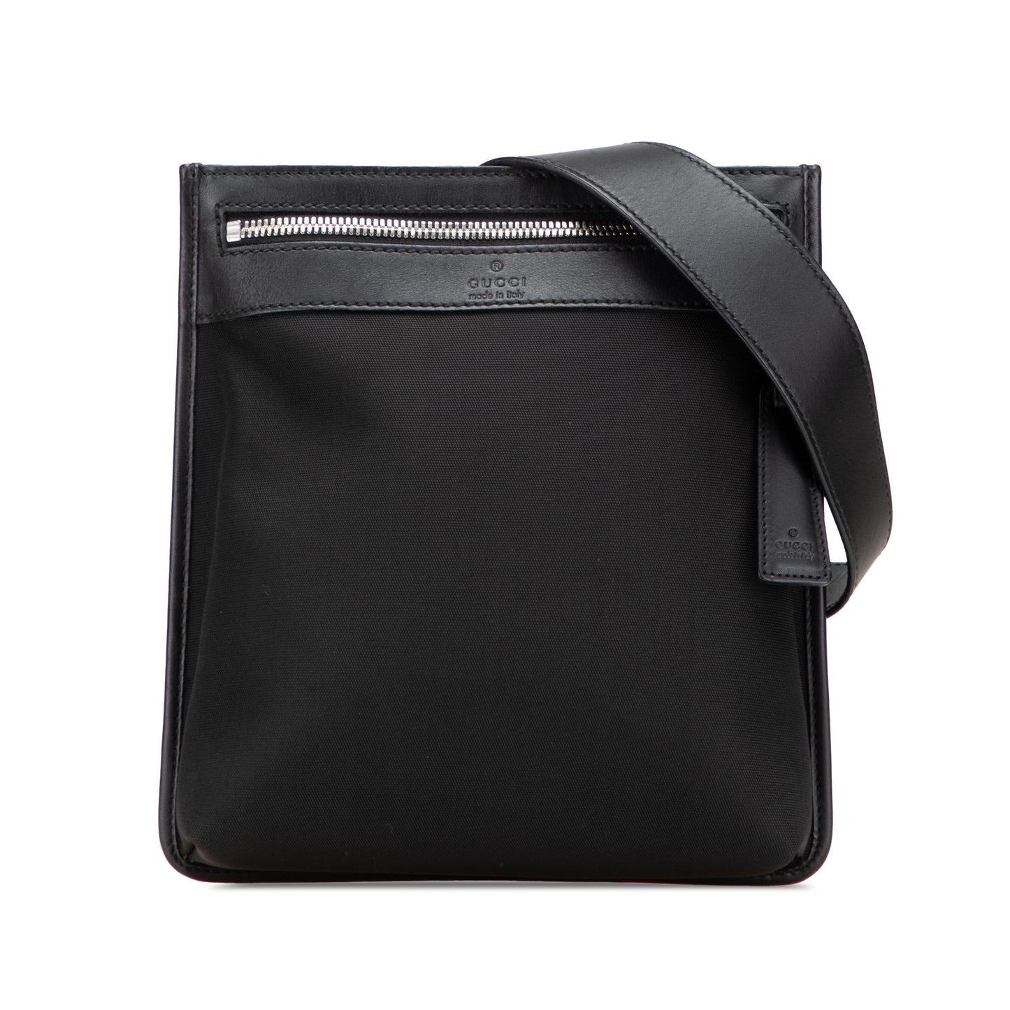 Gucci Messenger Canvas Nylon Black Crossbody Bag