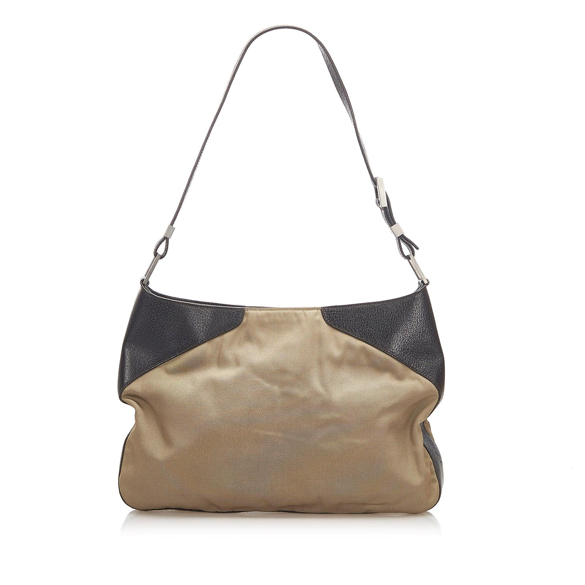 Gucci SHG Nylon Calf Black Brown Shoulder Bag
