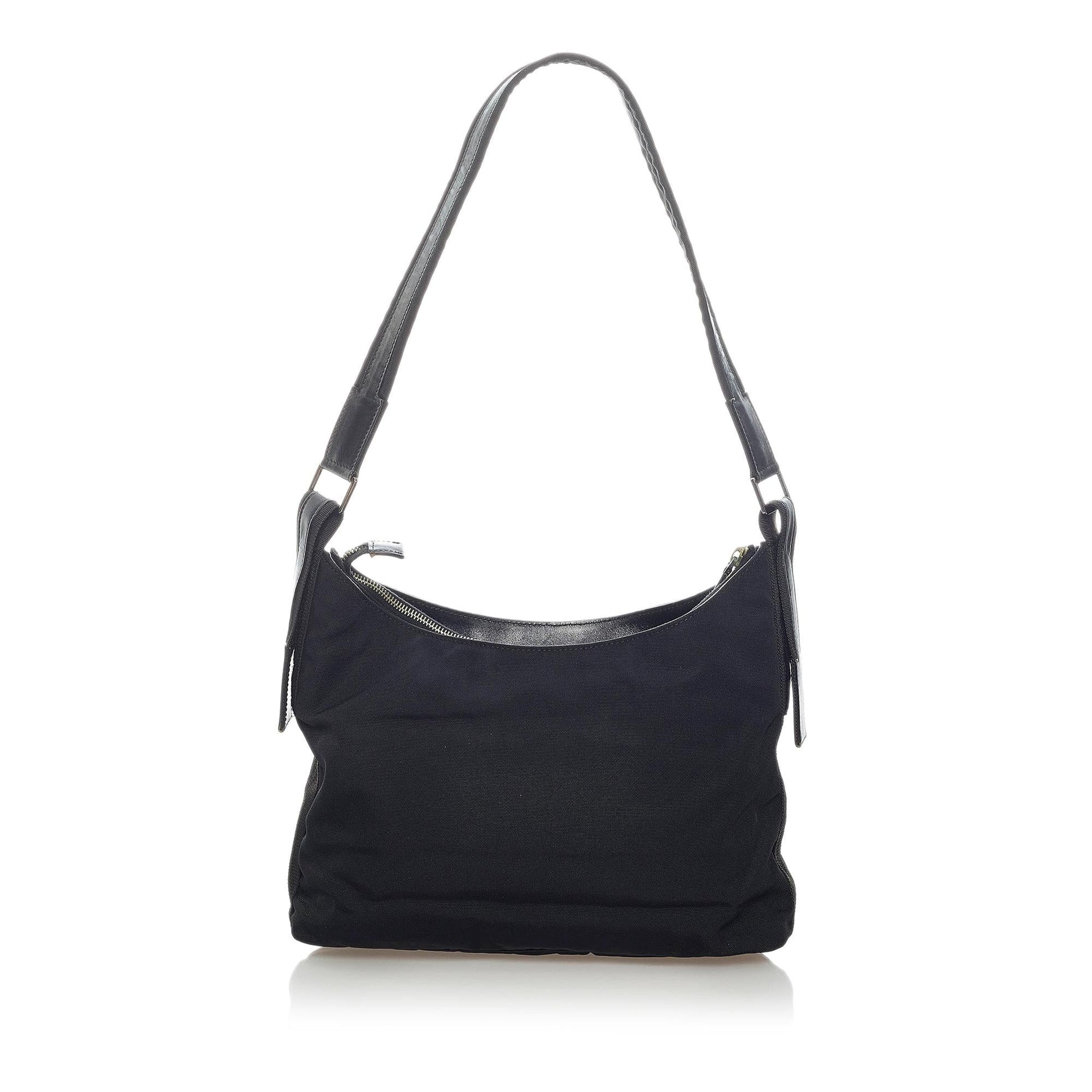 Gucci SHG Nylon Calf Black Shoulder Bag