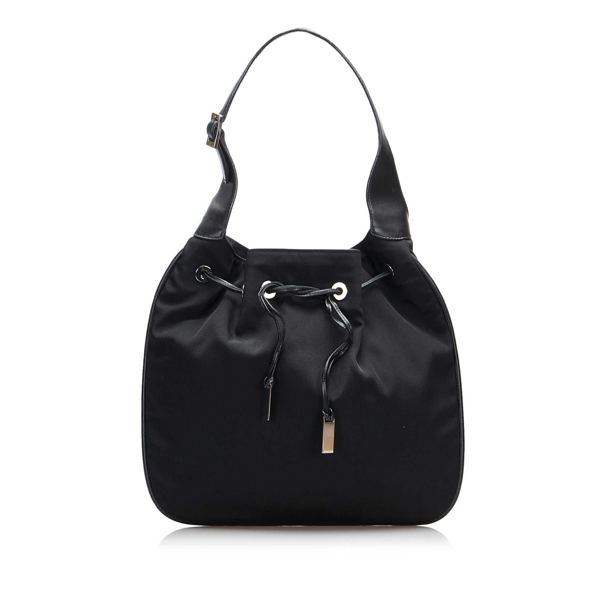 Gucci SHG-7s9sJB Nylon Black Shoulder Bag