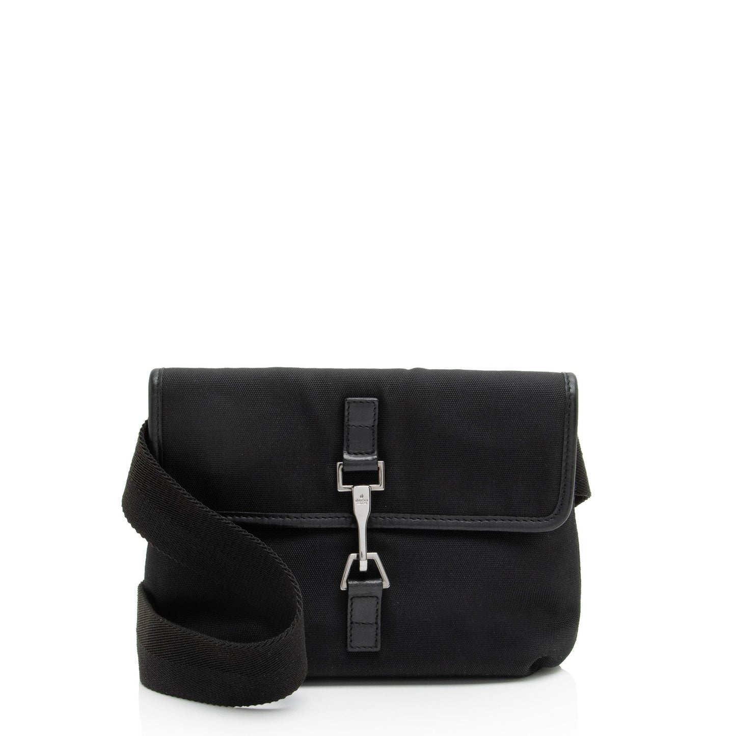Gucci Belt SHF-fYZ3BE Leather Nylon Black Small Accessory