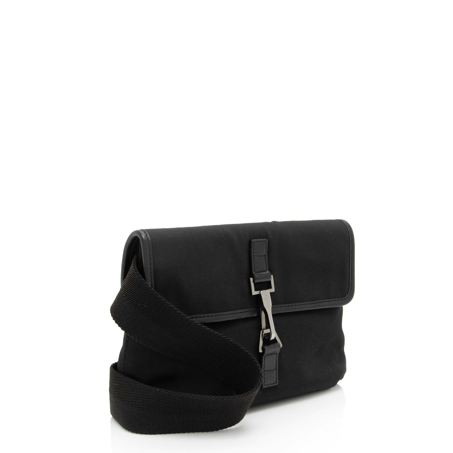 Gucci Belt SHF-fYZ3BE Leather Nylon Black Small Accessory