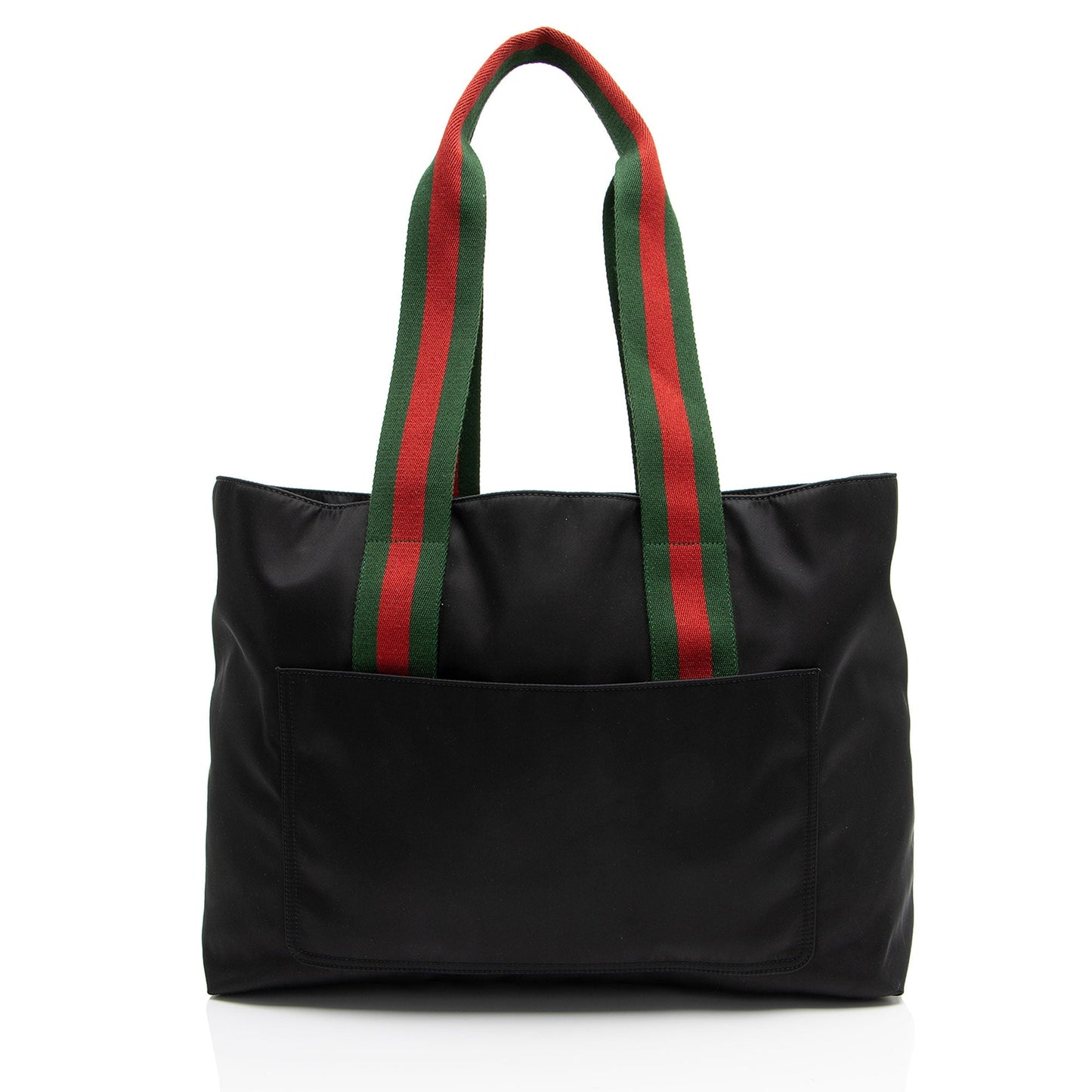 Gucci Embossed Web Nylon Black Large Tote Bag