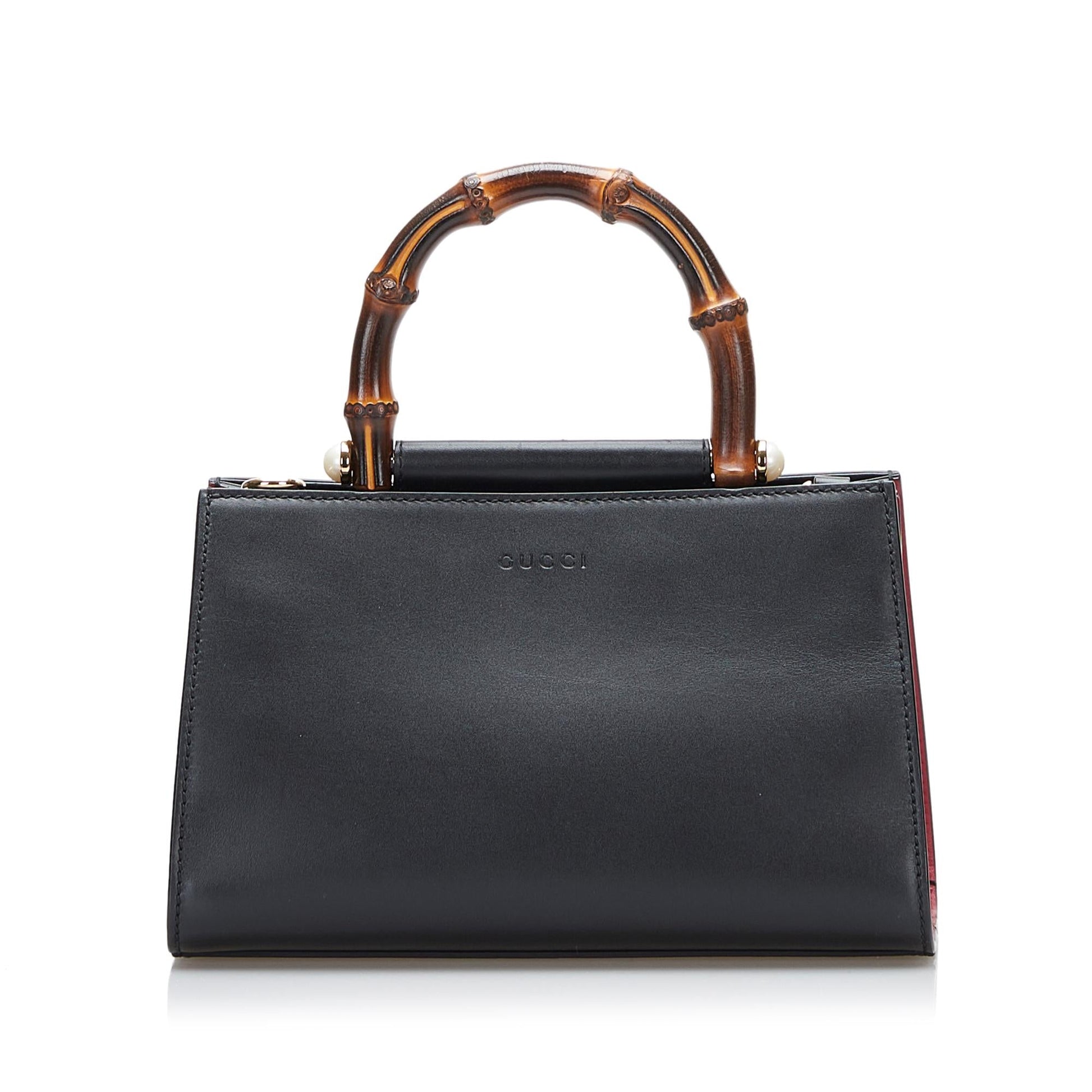 Gucci Nymphaea SHG-EdZIHq Calf Black Satchel Bag