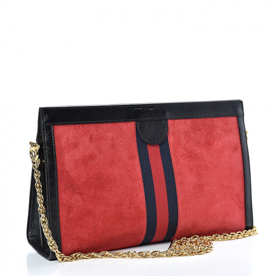 Gucci Ophidia Suede Chain Shoulder Bag