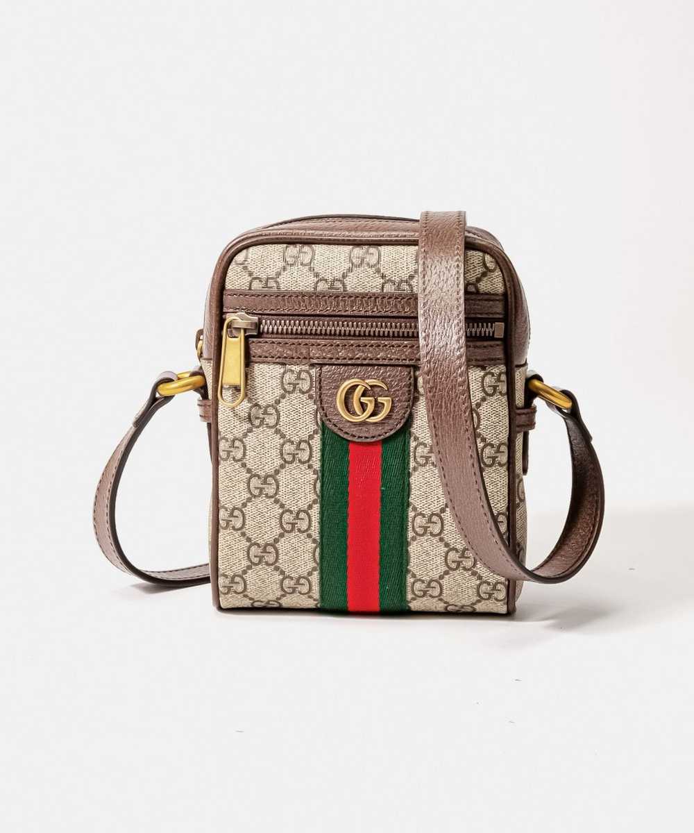 Gucci GG SUPREME WEB OPHIDIA Canvas Mini Crossbody Bag