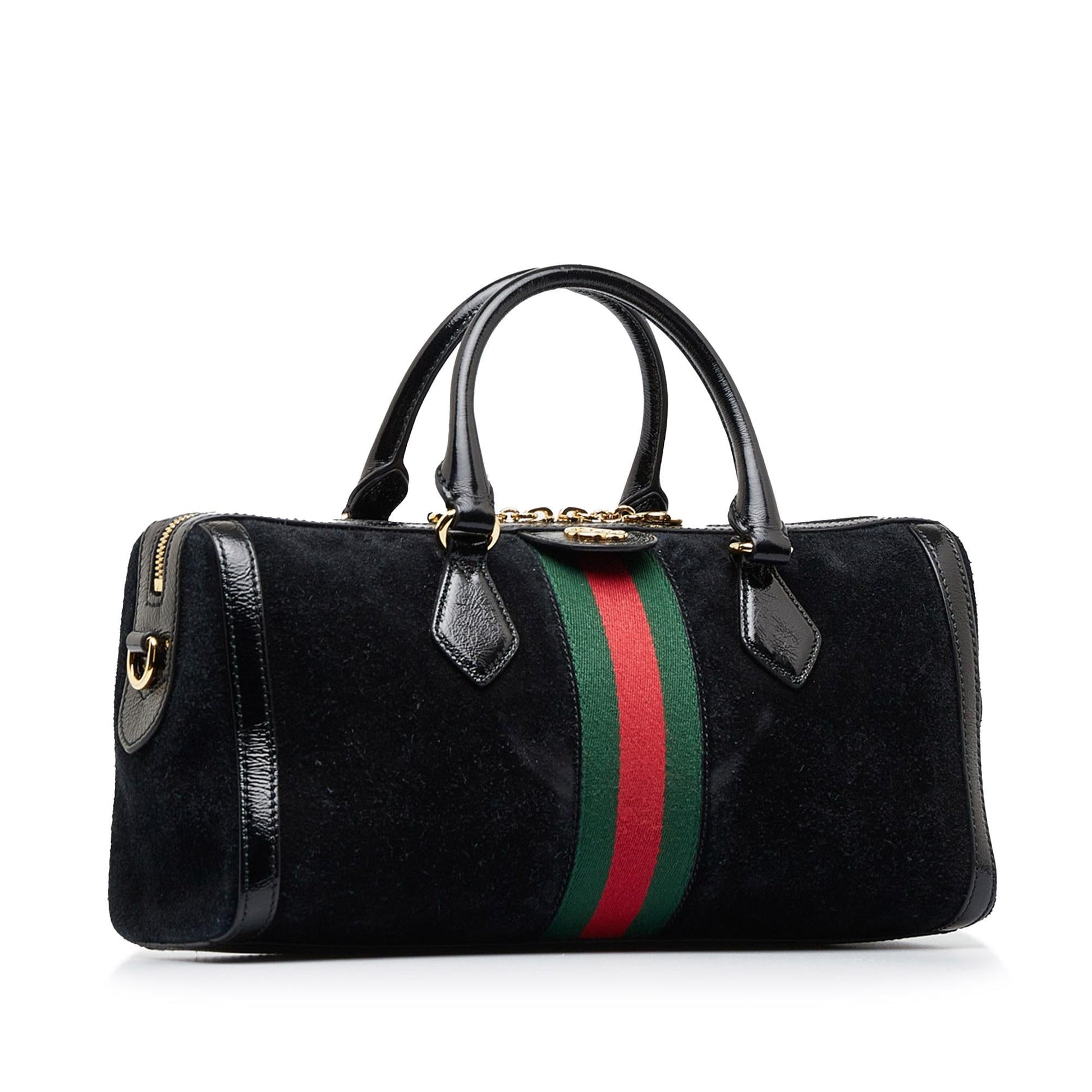 Gucci Ophidia SHG-rEIFLW Suede Calf Black Satchel Bag