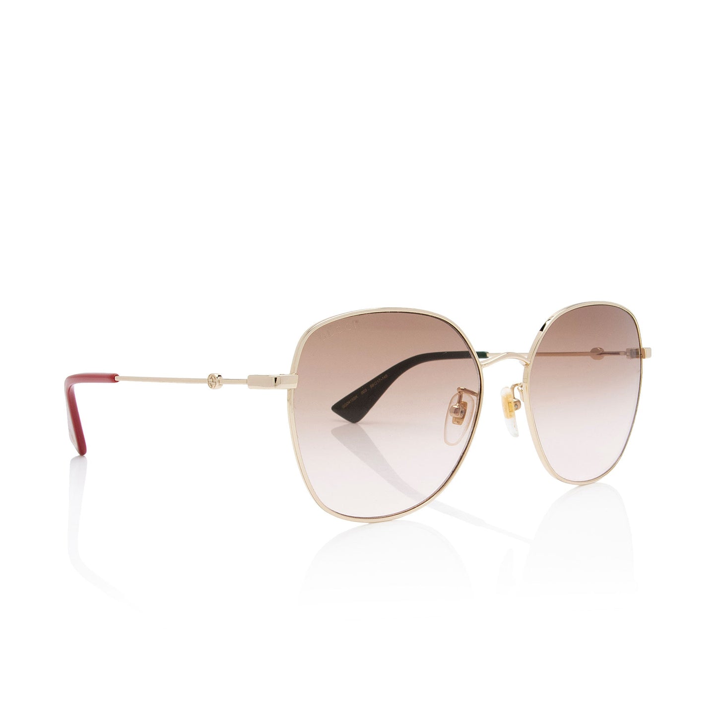 Gucci Oversized Square Sunglasses SHF-dhftws Gold Accessory