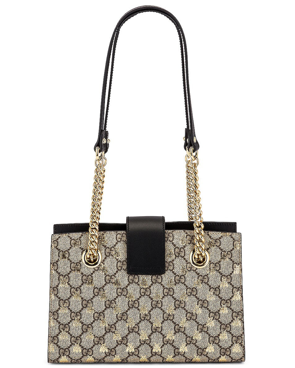 Gucci PADLOCK BEE PRINT Chain Tote Bag