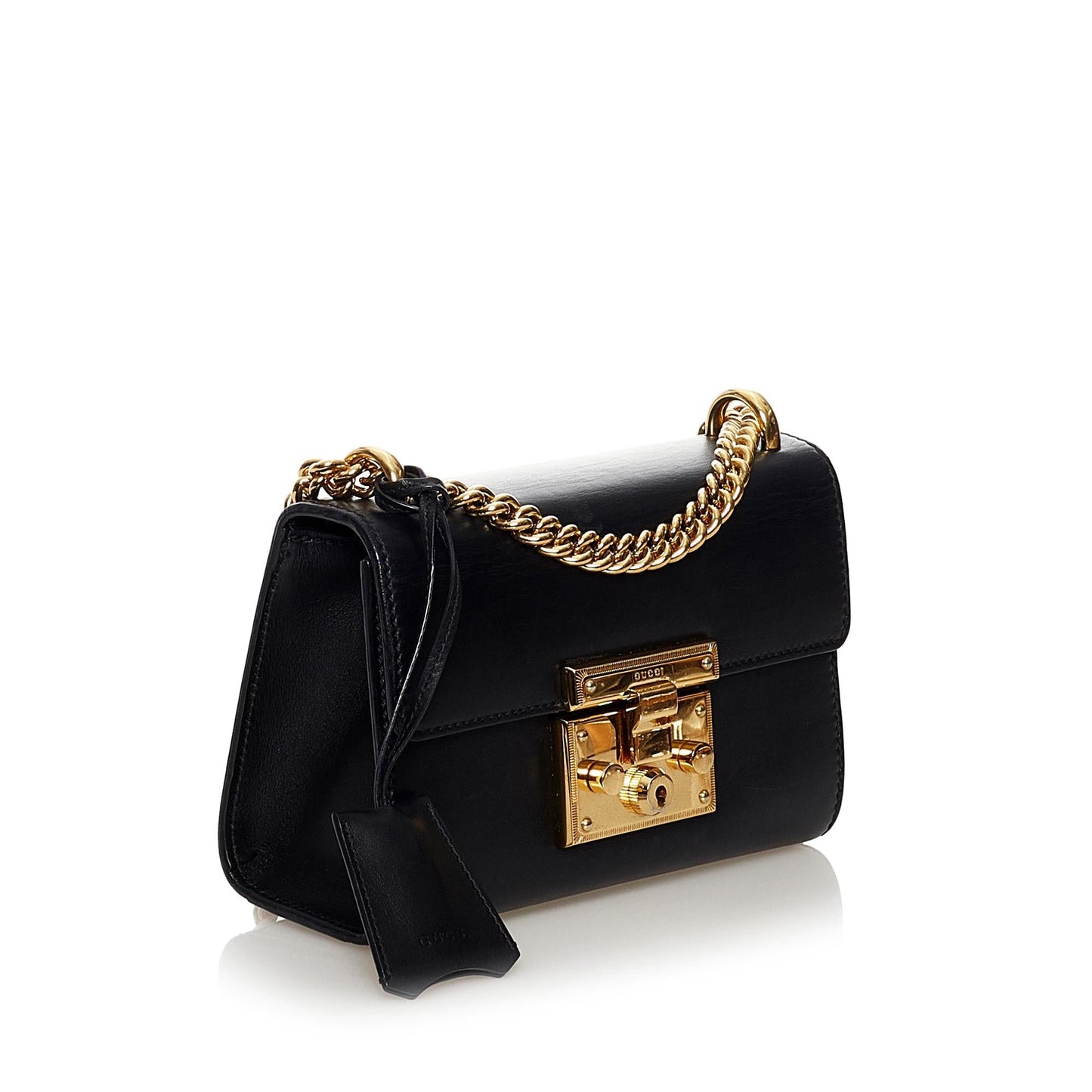 Gucci Padlock SHG Leather Calf Black Crossbody Bag