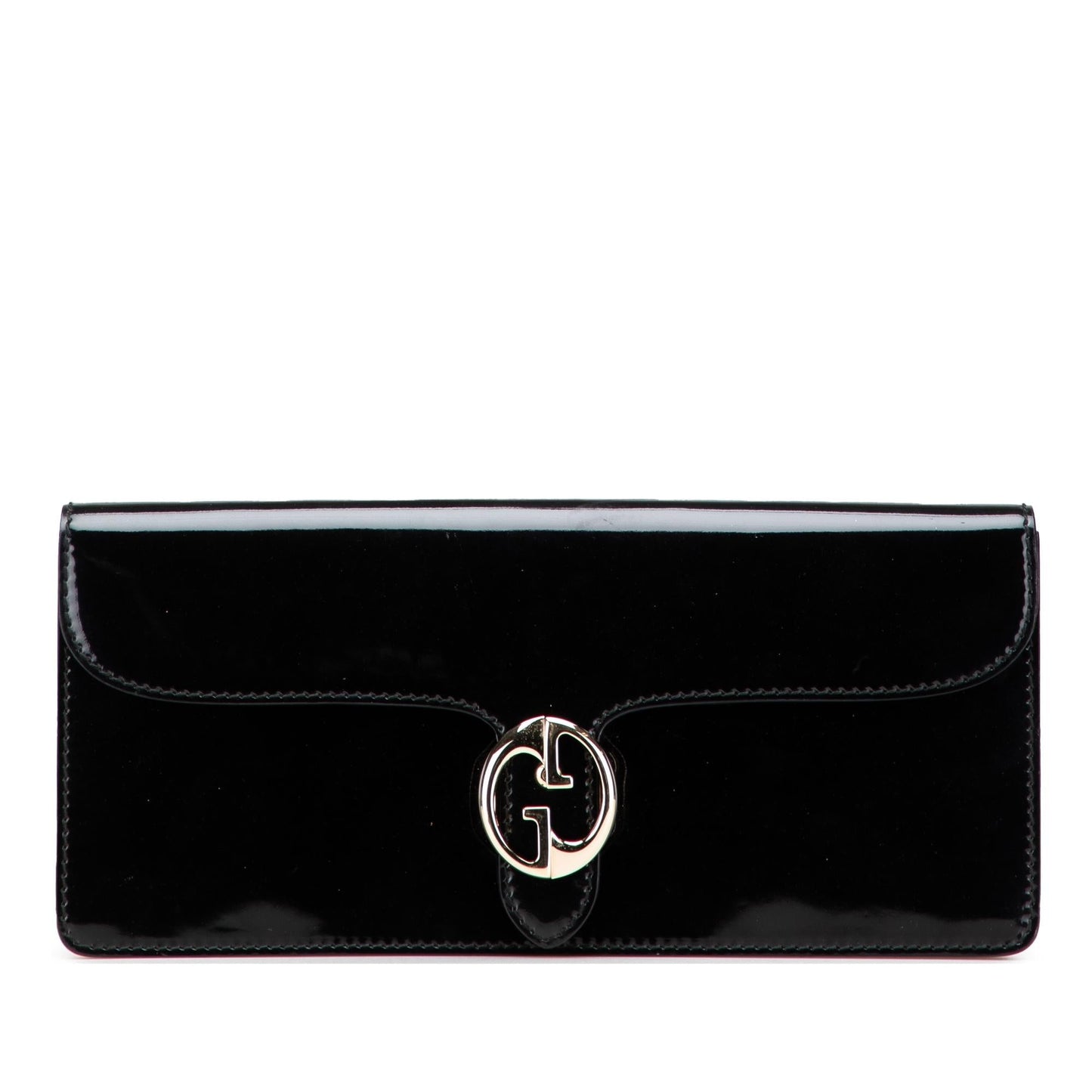 Gucci Patent Leather Black Clutch Bag