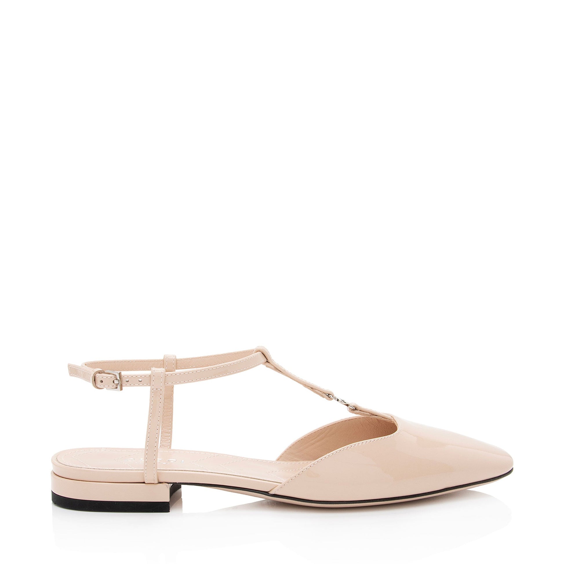 Gucci Patent Double Strap Flats Size Handbag Leather Shoes