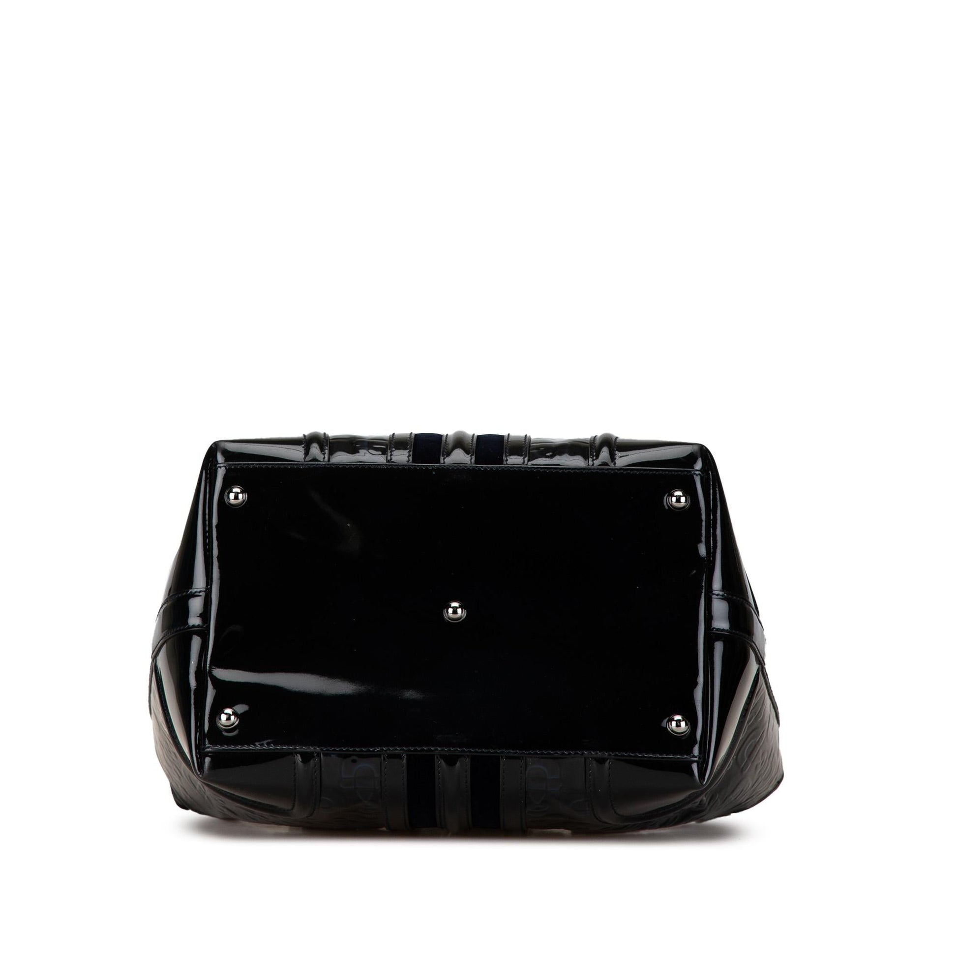 Gucci Horsebit Treasure SHG-RRhddh Leather Patent Black Satchel Bag