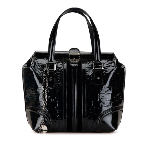 Gucci Horsebit Treasure SHG-RRhddh Leather Patent Black Satchel Bag