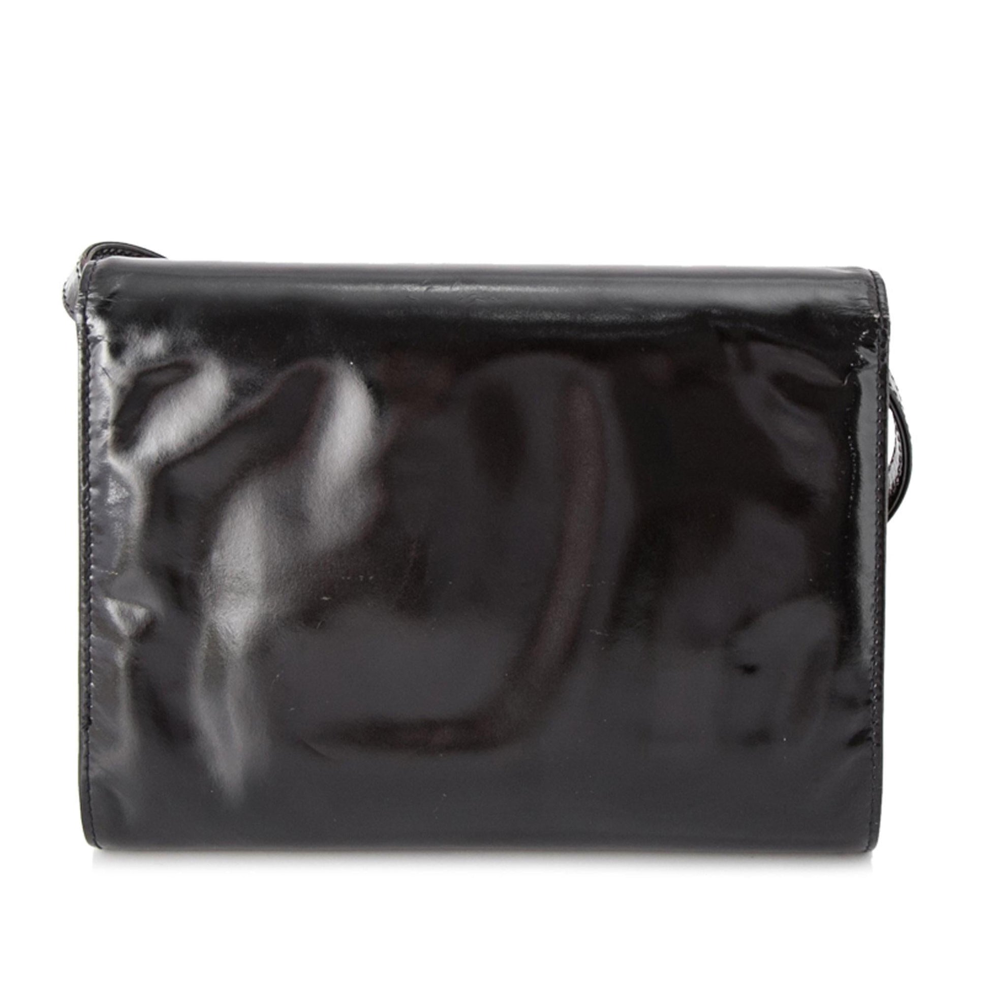 Gucci SHG-SF1CzA Leather Patent Calf Black Crossbody Bag