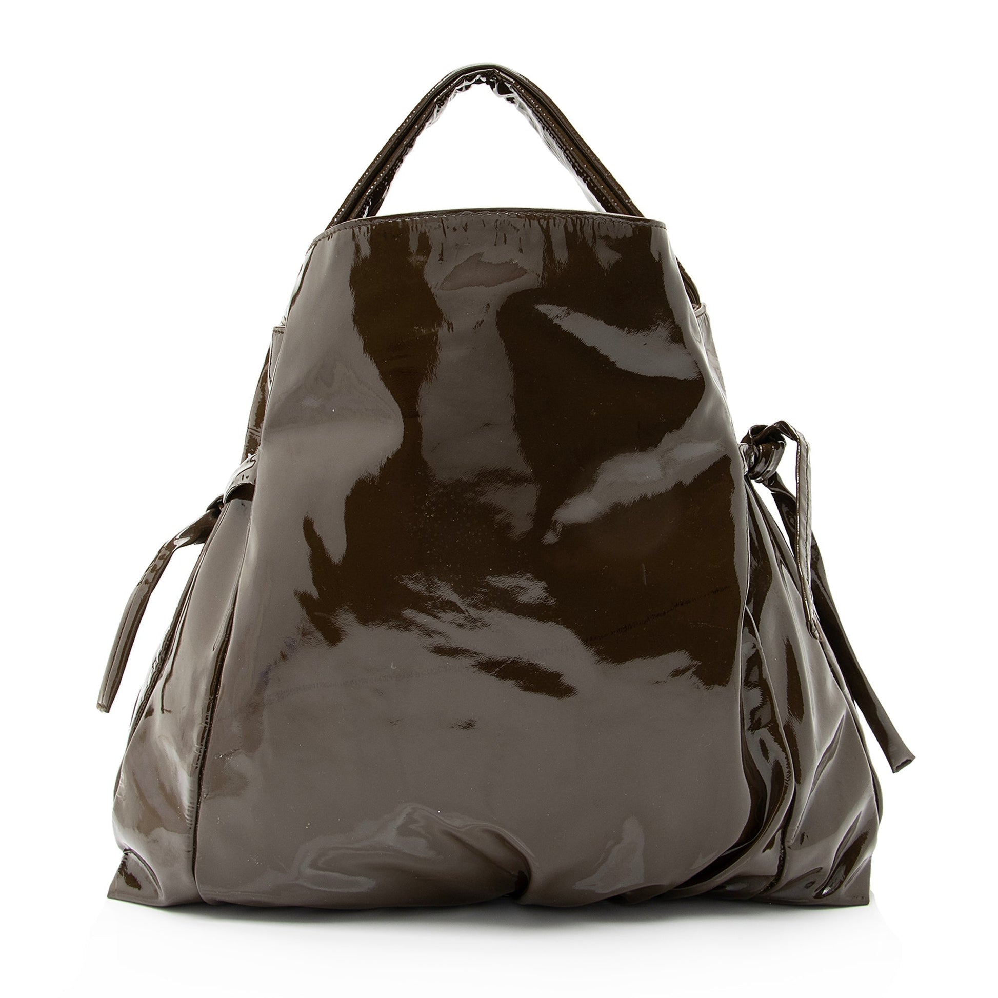 Gucci Hysteria SHF Leather Patent Brown Medium Shoulder Bag