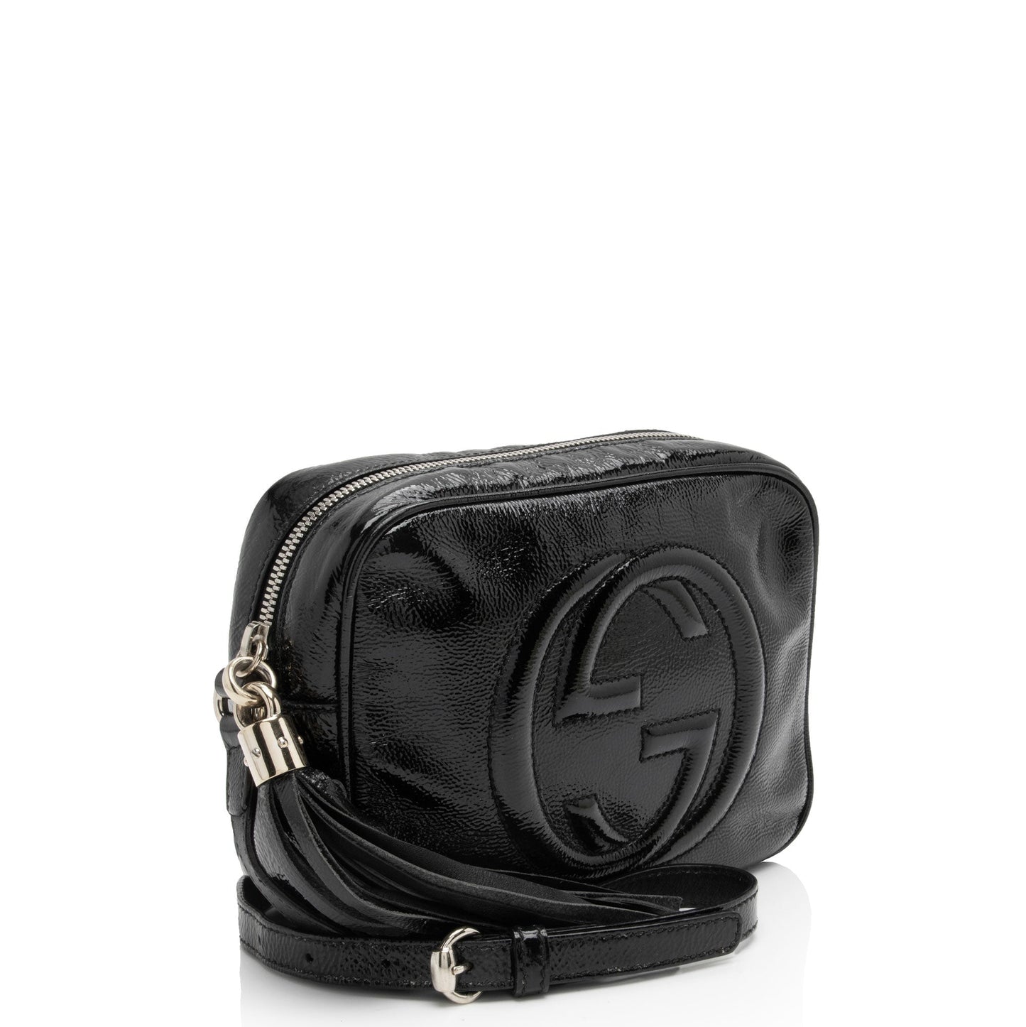 Gucci Soho Disco SHF-jaEn3g Leather Patent Black Crossbody Bag