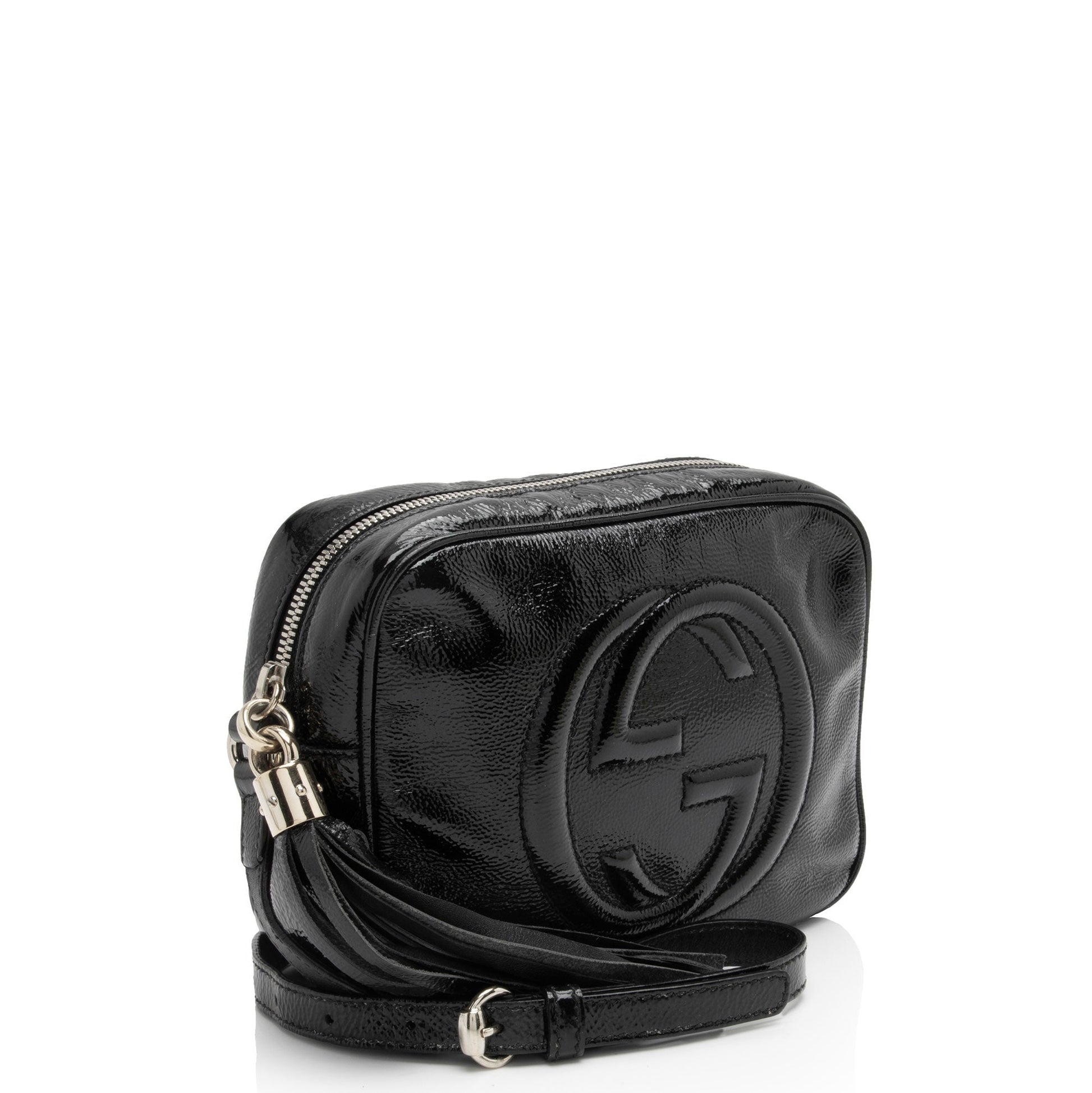 Gucci Soho Disco SHF-jaEn3g Leather Patent Black Crossbody Bag