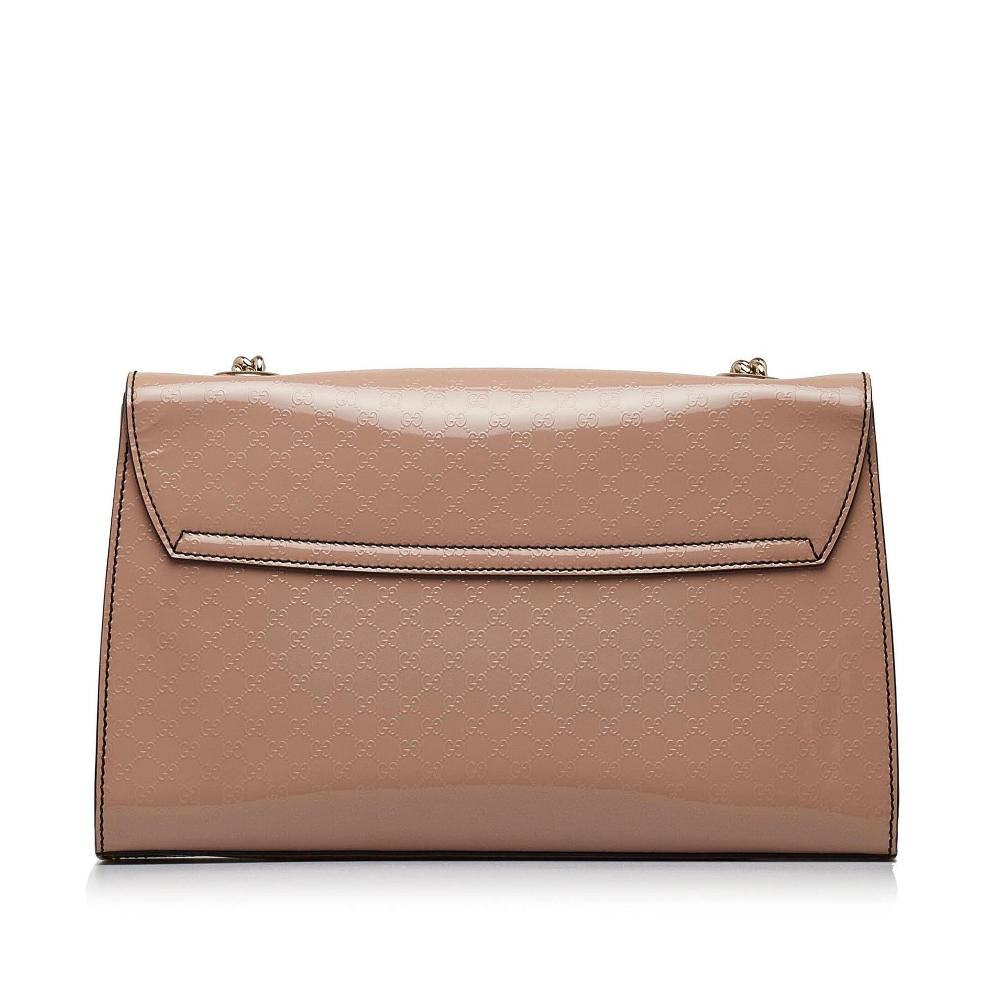 Gucci Microguccissima Emily SHG-jKZF4b Leather Patent Brown Shoulder Bag
