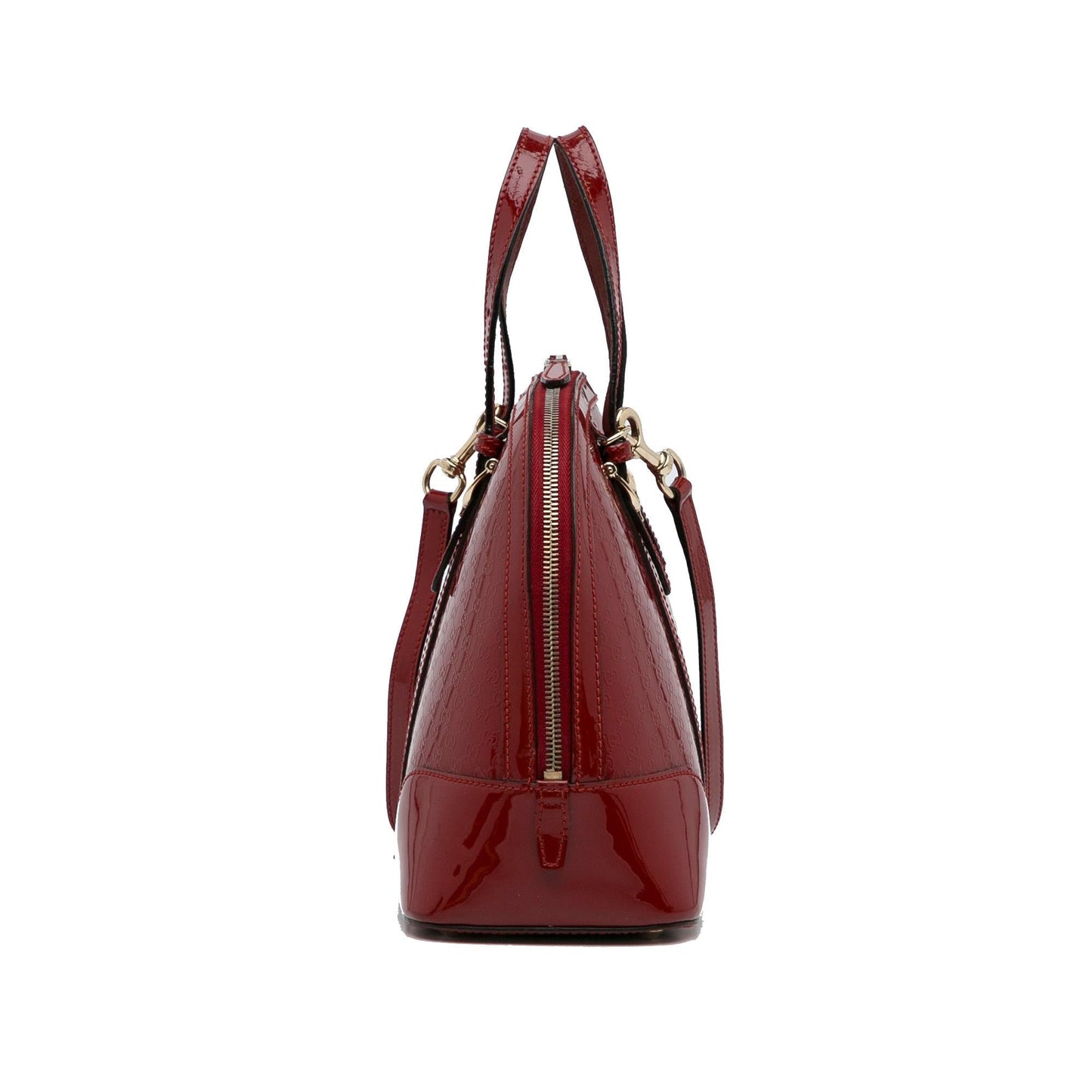 Gucci Microguccissima Nice Dome SHG-NUS8YT Leather Patent Red Satchel Bag