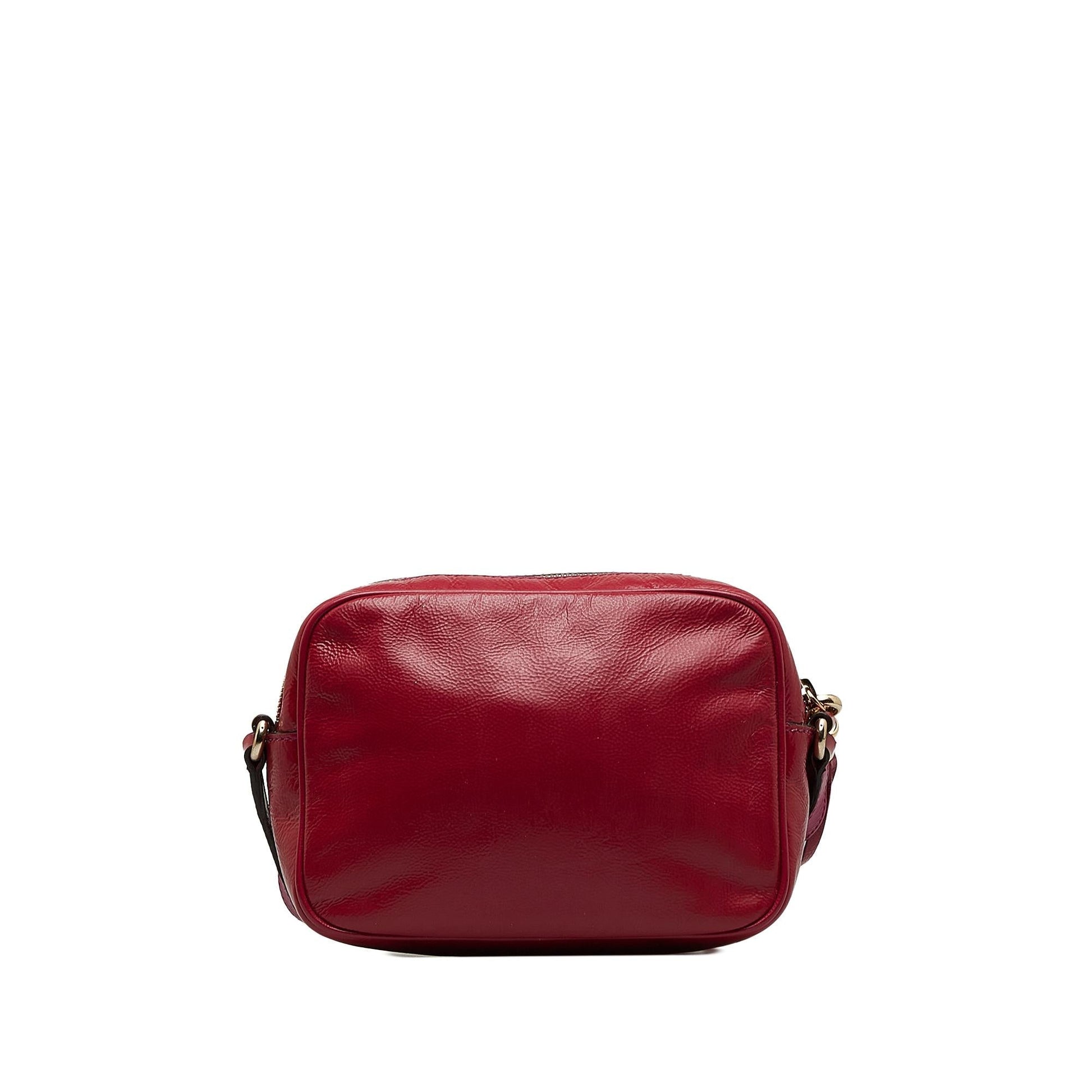Gucci Soho Disco SHG-NjcUh1 Leather Patent Pink Crossbody Bag