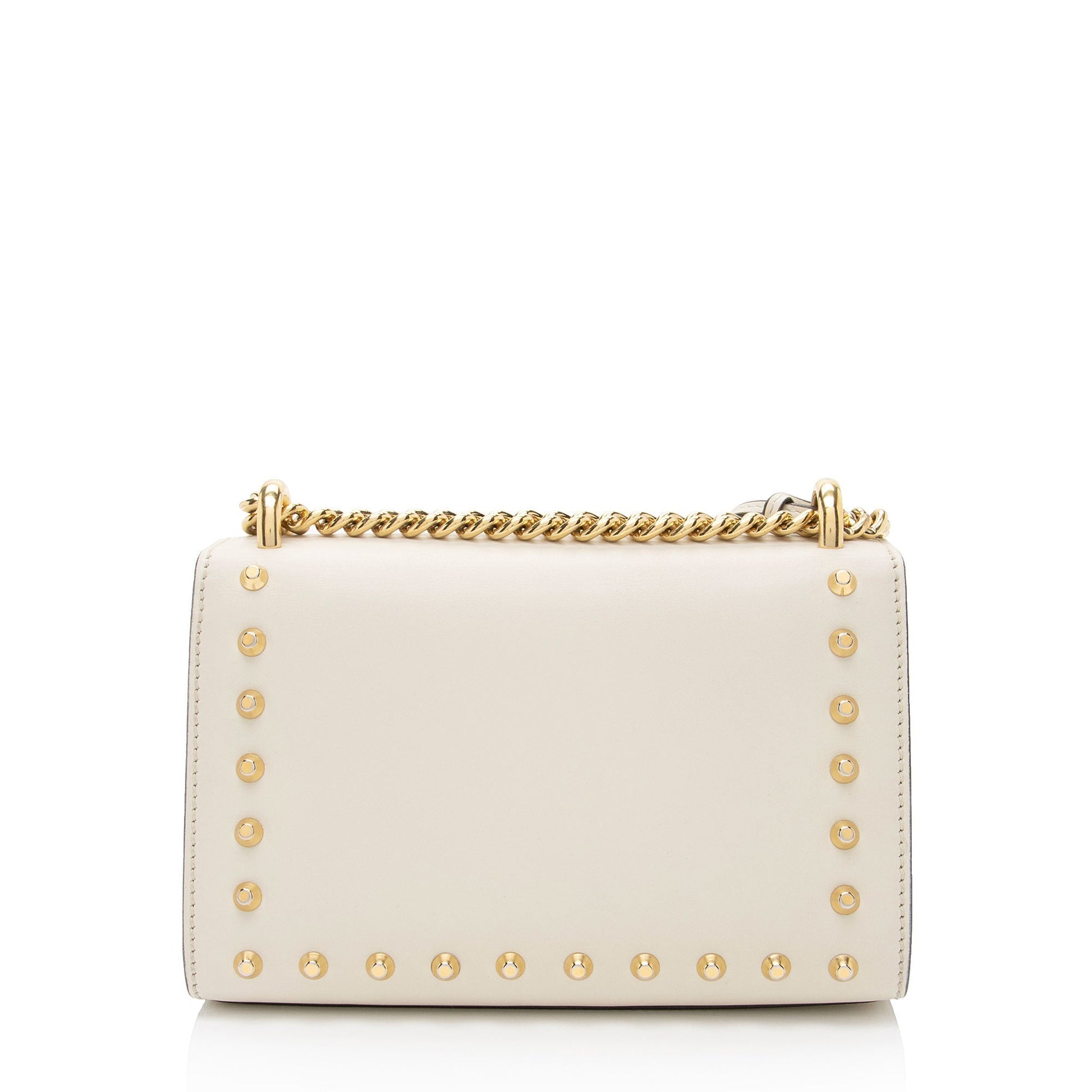 Gucci Pearl Embellished Padlock SHF-2JmpQy Leather Beige Small Shoulder Bag