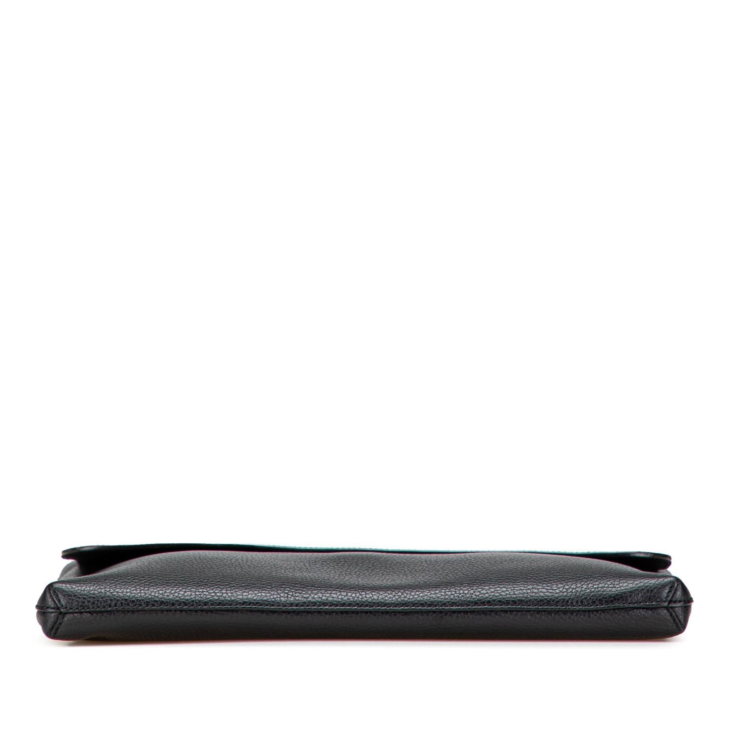 Gucci Pebbled Portfolio Calf Calfskin Black Clutch Bag