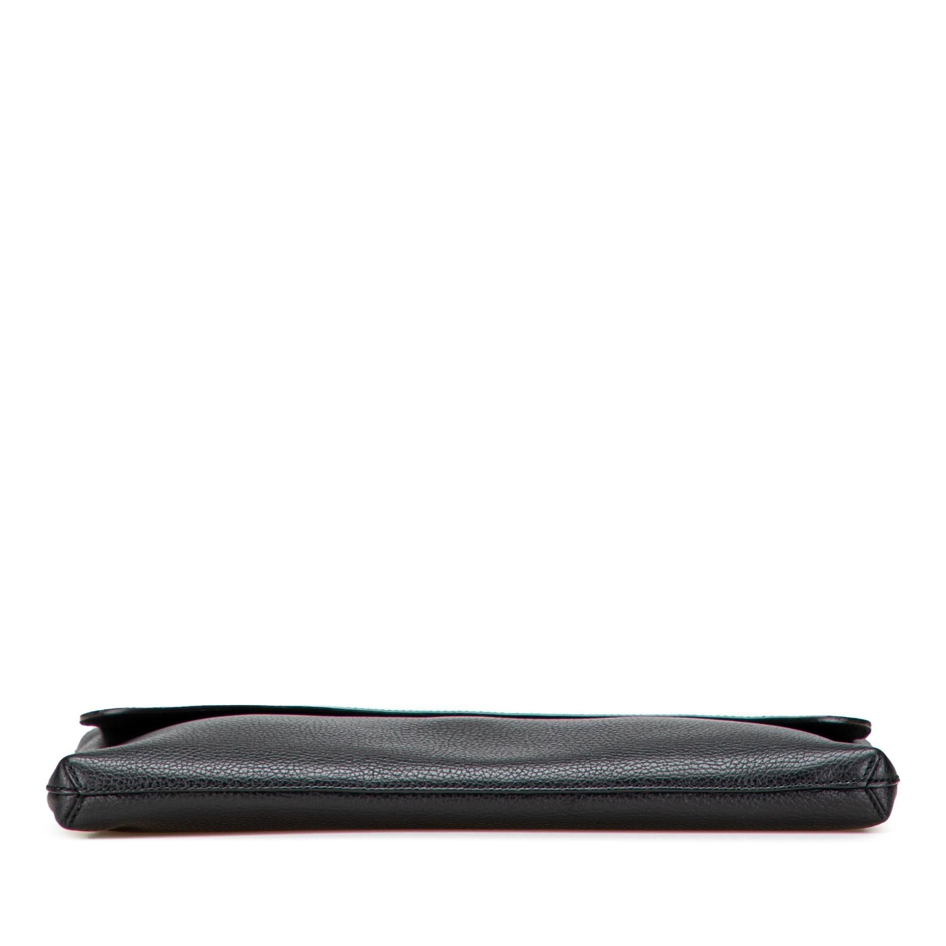 Gucci Pebbled Portfolio Calf Calfskin Black Clutch Bag Clutch 1