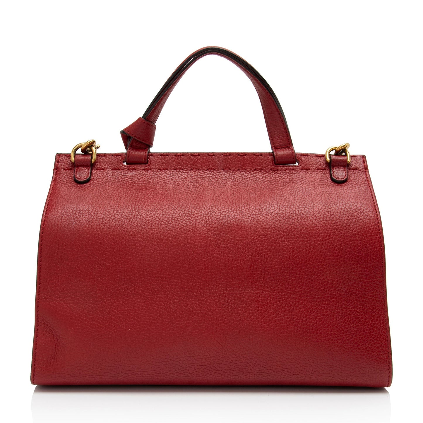 Gucci Pebbled GG Marmont SHF-1wwBC0 Leather Red Top Handle Shoulder Bag