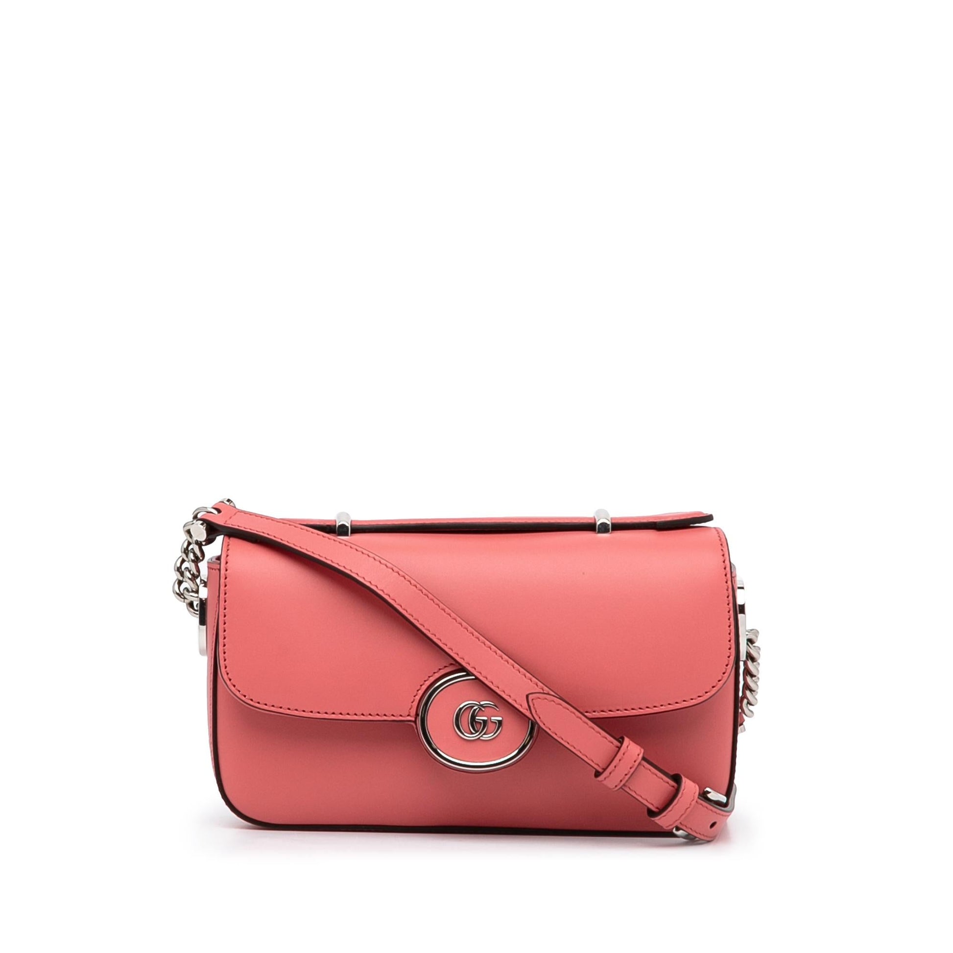 Gucci Petite GG SHG-fx0PvH Calf Pink Mini Satchel Bag
