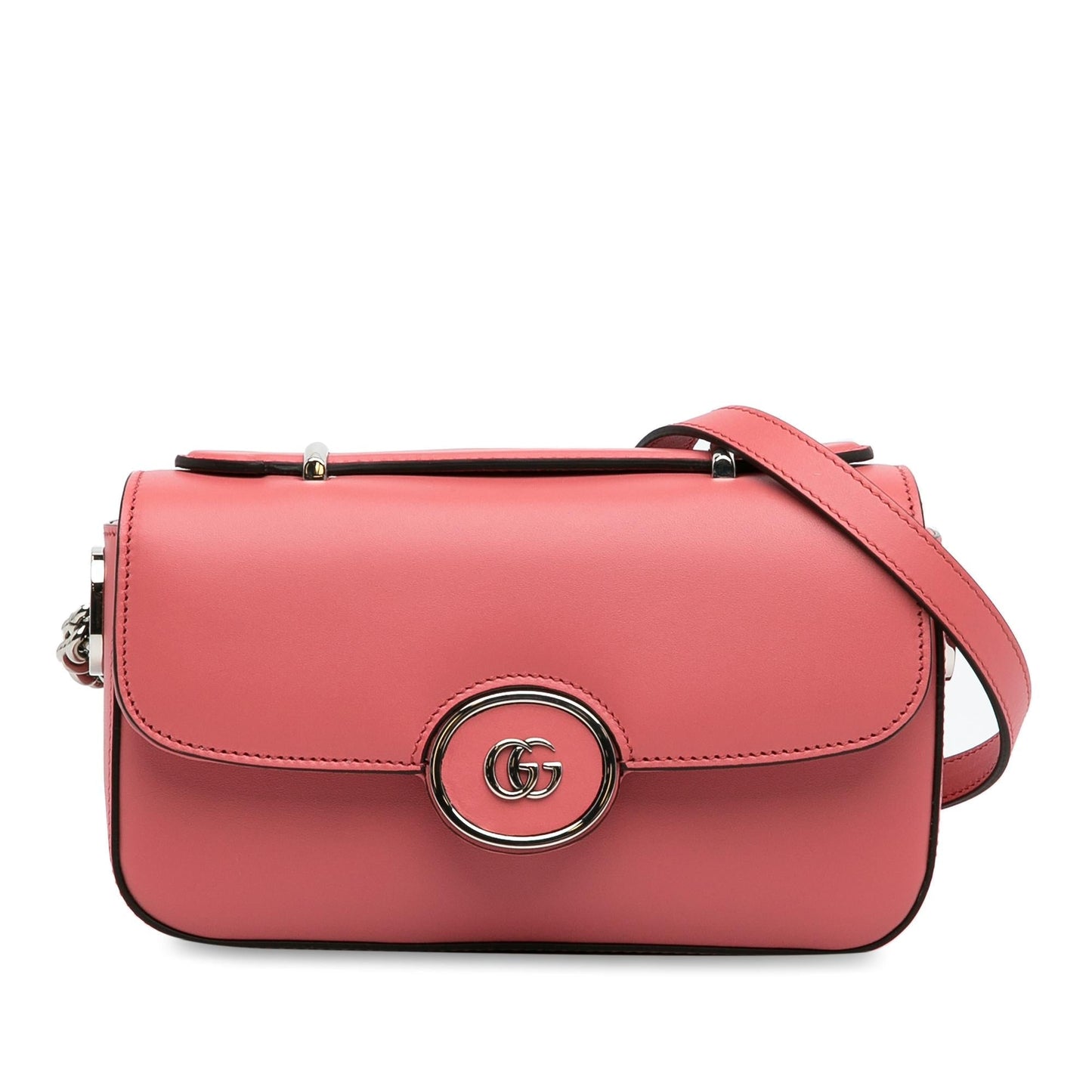 Gucci Petite GG SHG-A6zSgp Calf Pink Mini Satchel Bag