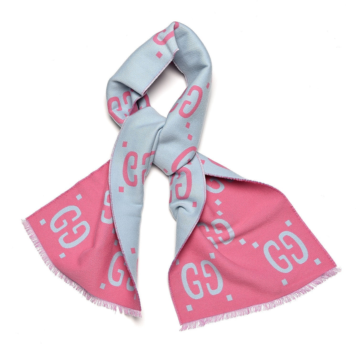 Gucci GG SILK JACQUARD SCRAF Monogram Wool Apparel