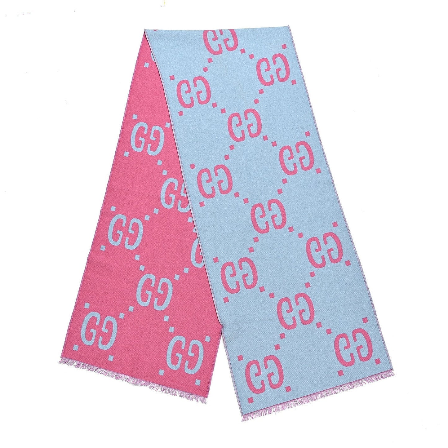 Gucci GG SILK JACQUARD SCRAF Monogram Wool Apparel