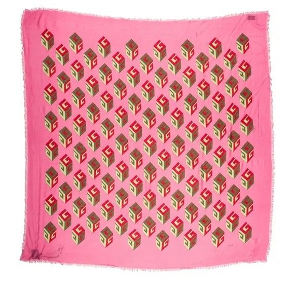Gucci GG CUBES SILK BLEND SCARF