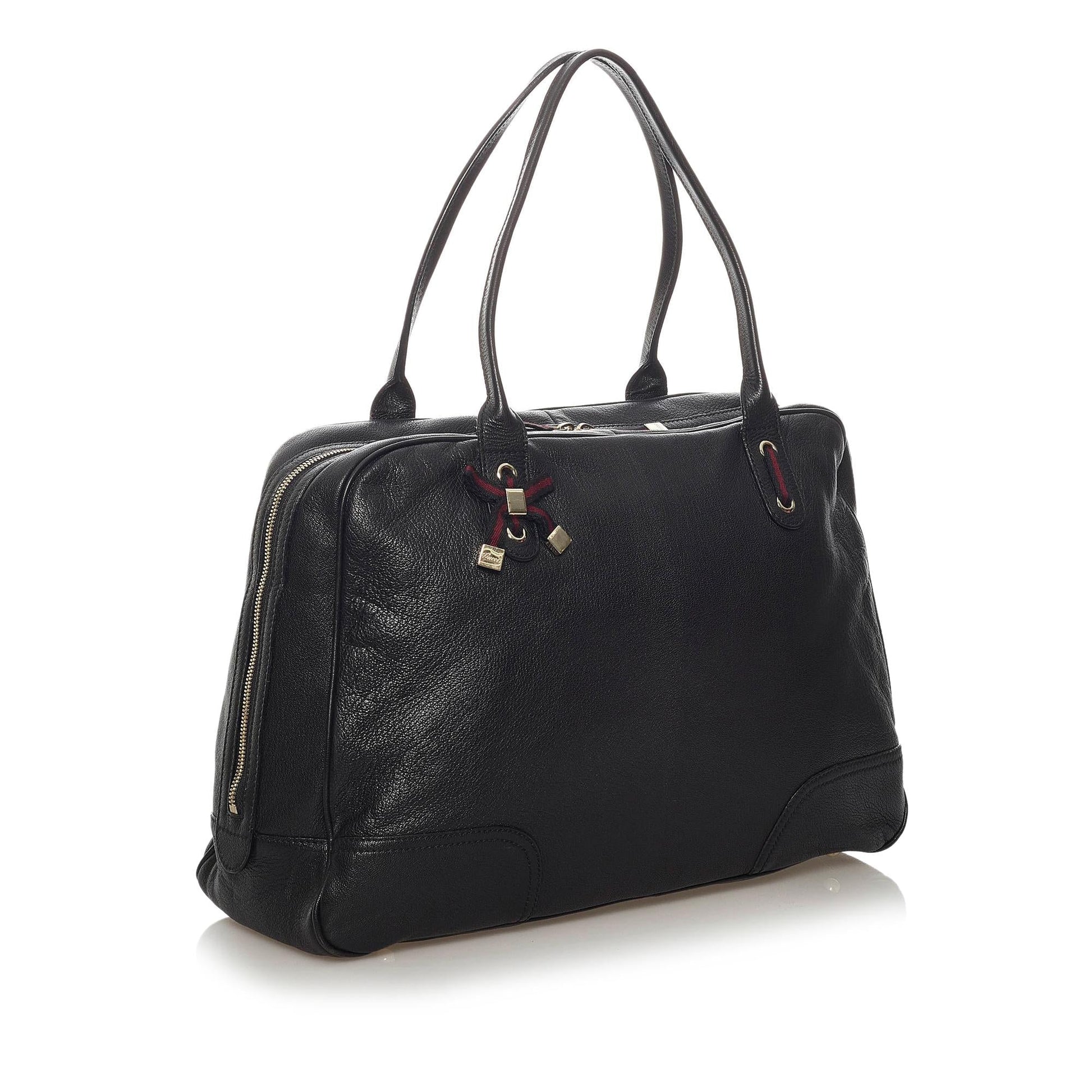 Gucci Princy SHG Leather Calf Black Tote Bag