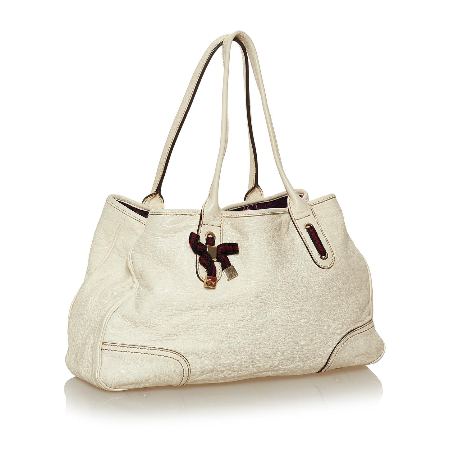 Gucci Princy SHG Leather Calf White Tote Bag