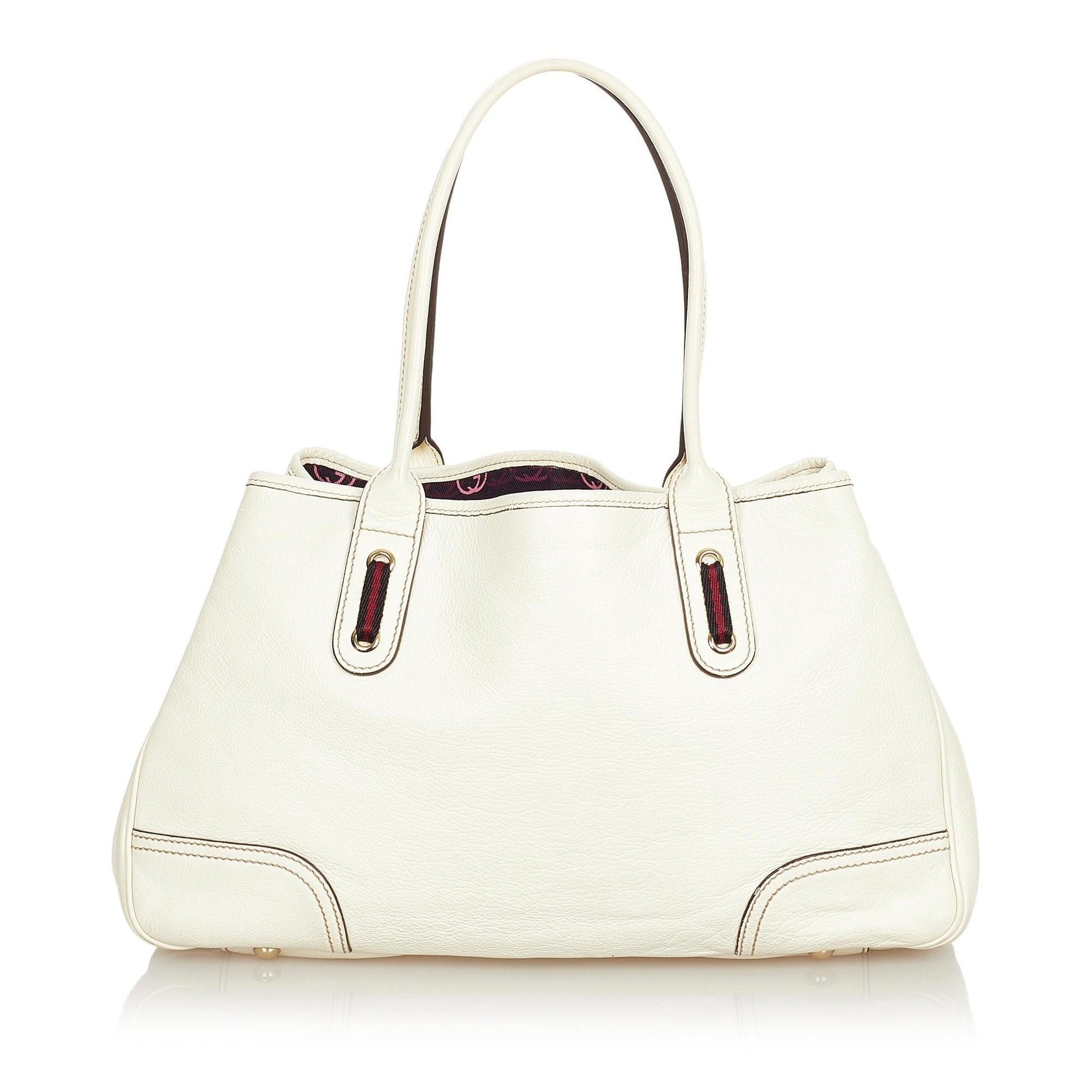Gucci Princy SHG Leather Calf White Tote Bag Bag Shg