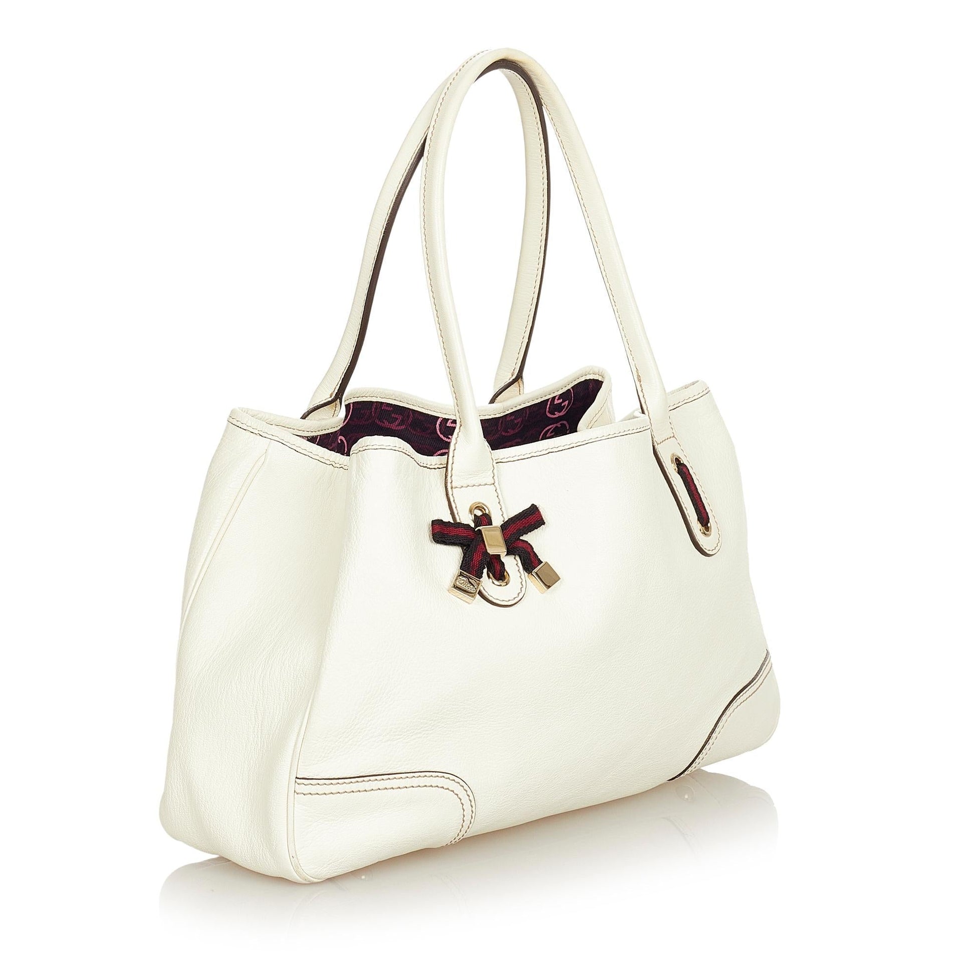 Gucci Princy SHG Leather Calf White Tote Bag Bag Shg