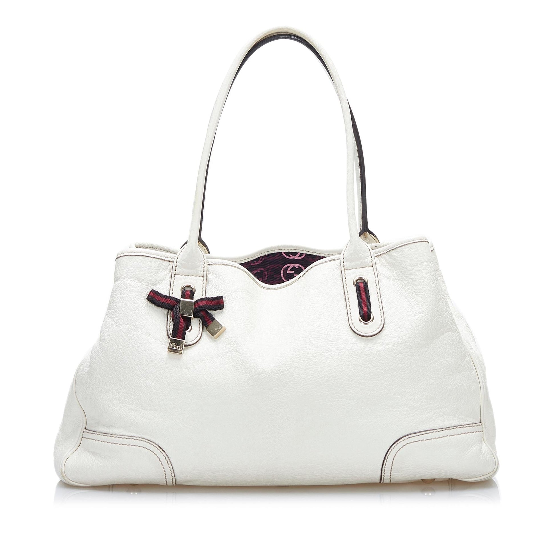 Gucci Princy SHG-ZGnVvW Calf White Tote Bag