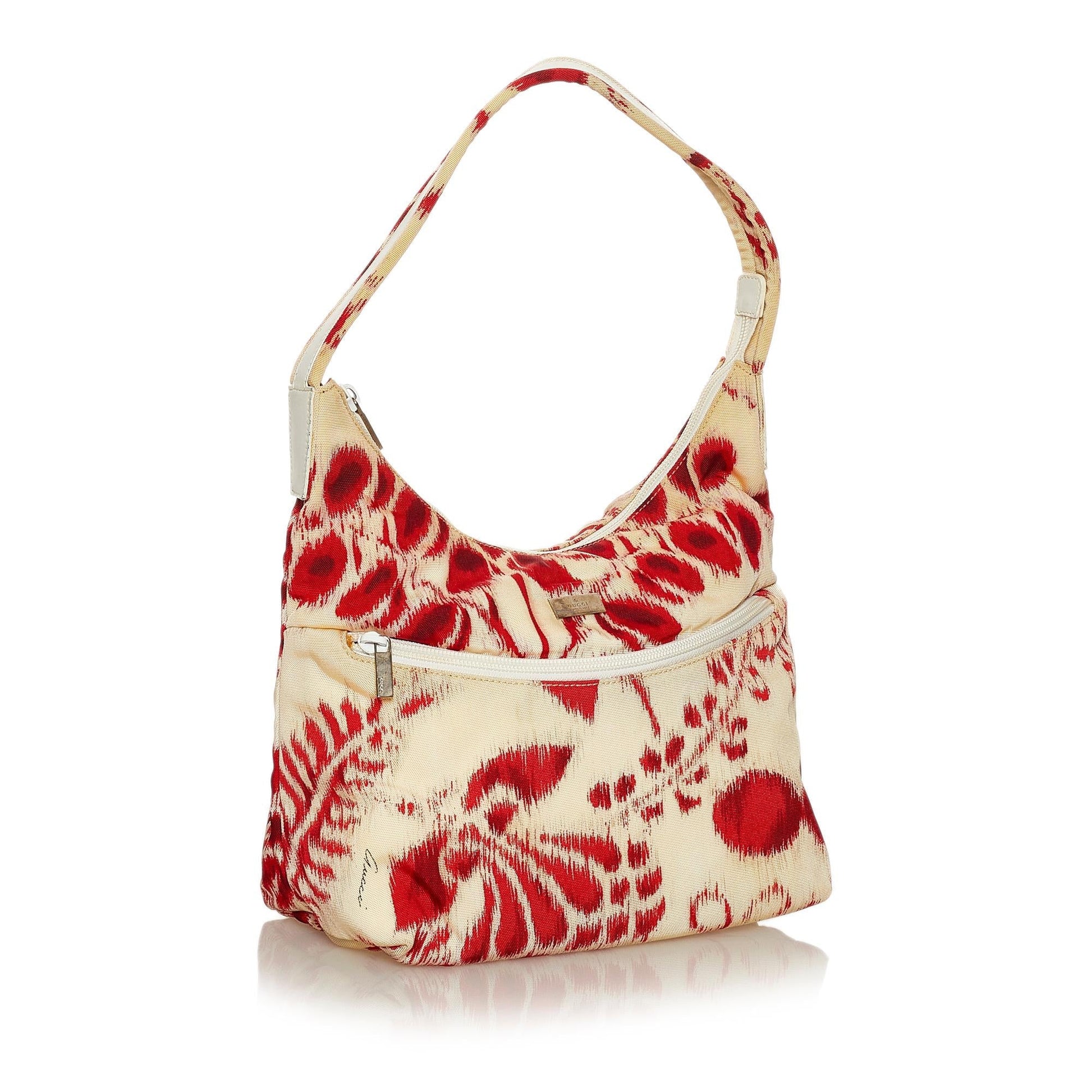Gucci Printed SHG Canvas Calf White Red Shoulder Bag