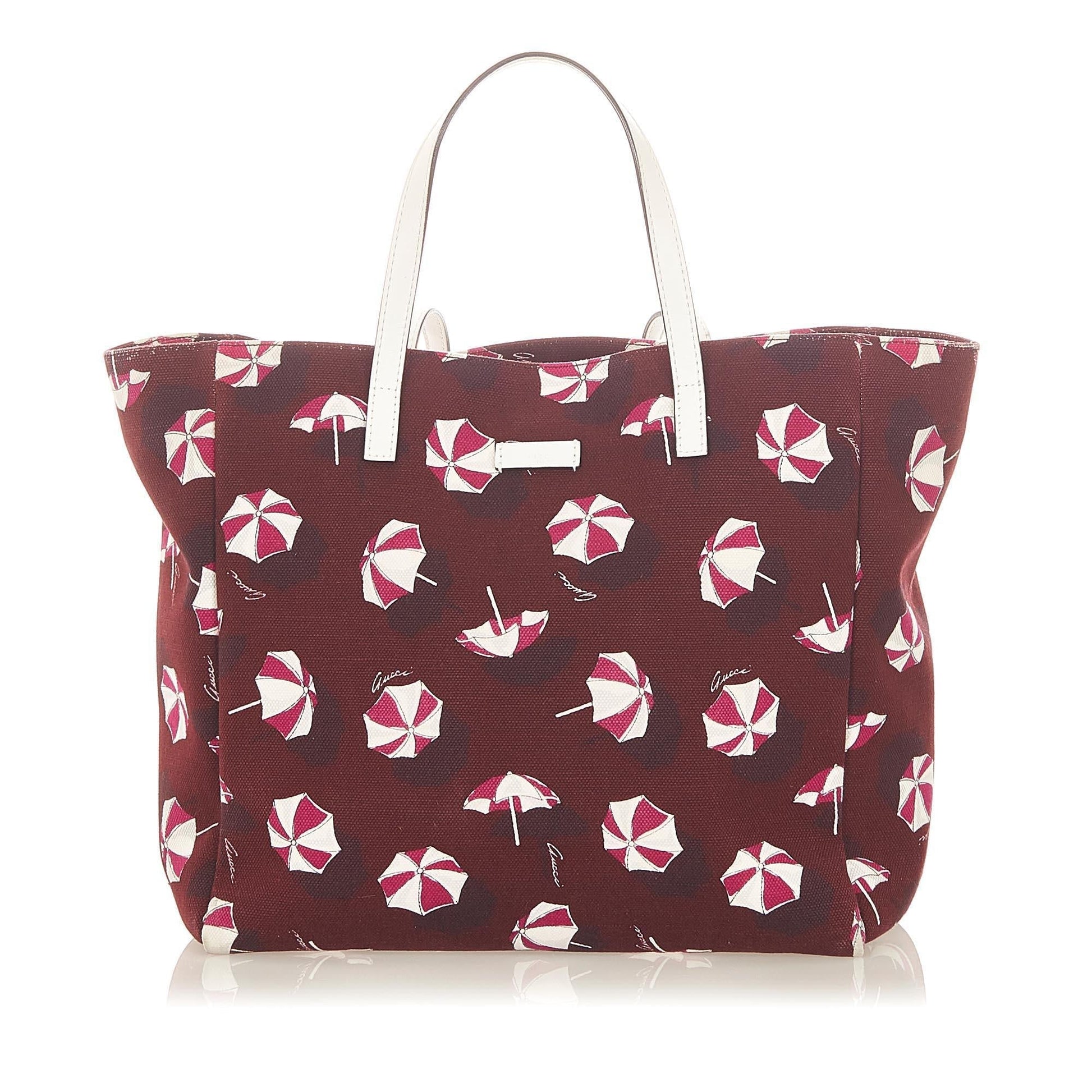 Gucci Printed SHG Canvas Red Tote Bag