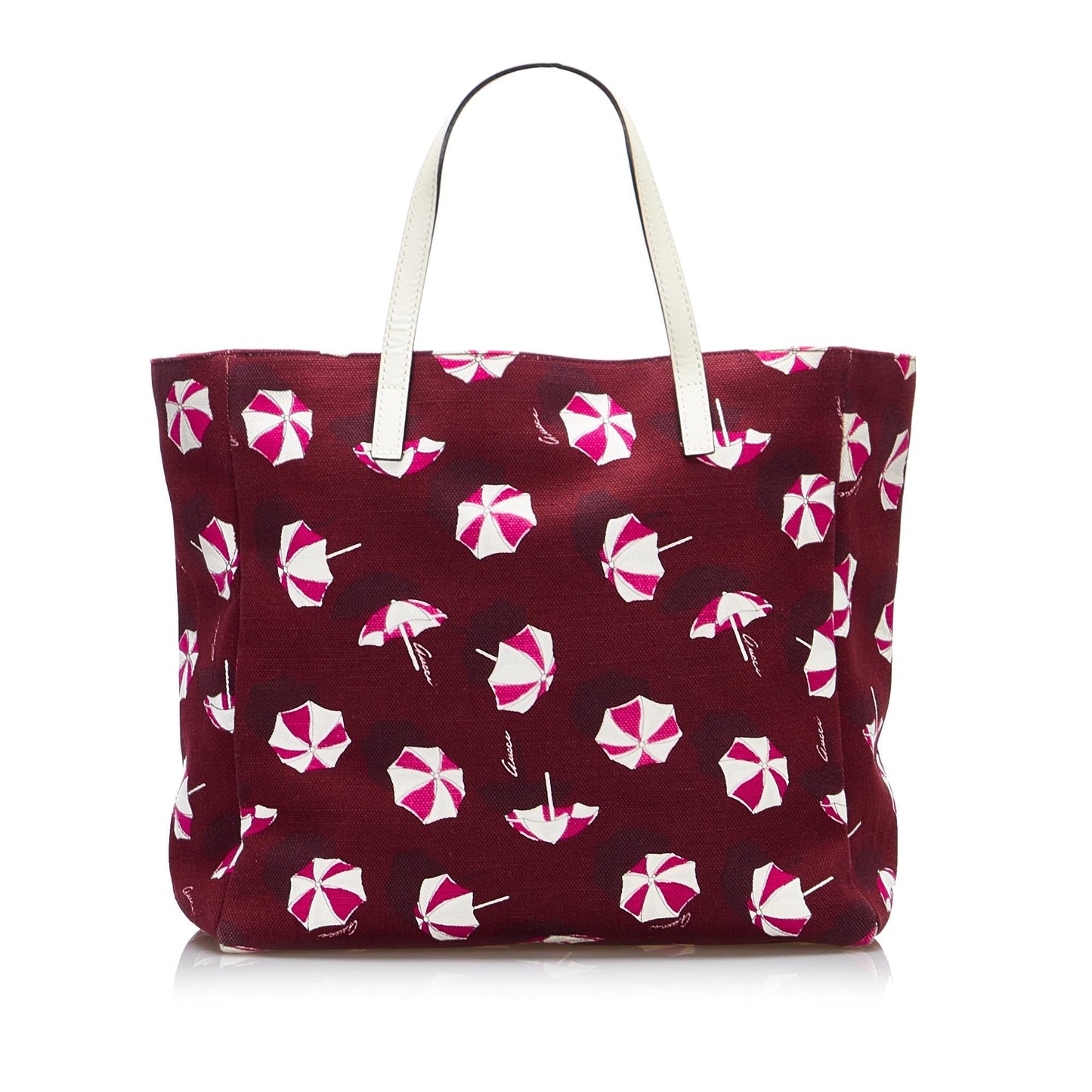 Gucci Printed SHG-stdQjI Canvas Calf Red Tote Bag