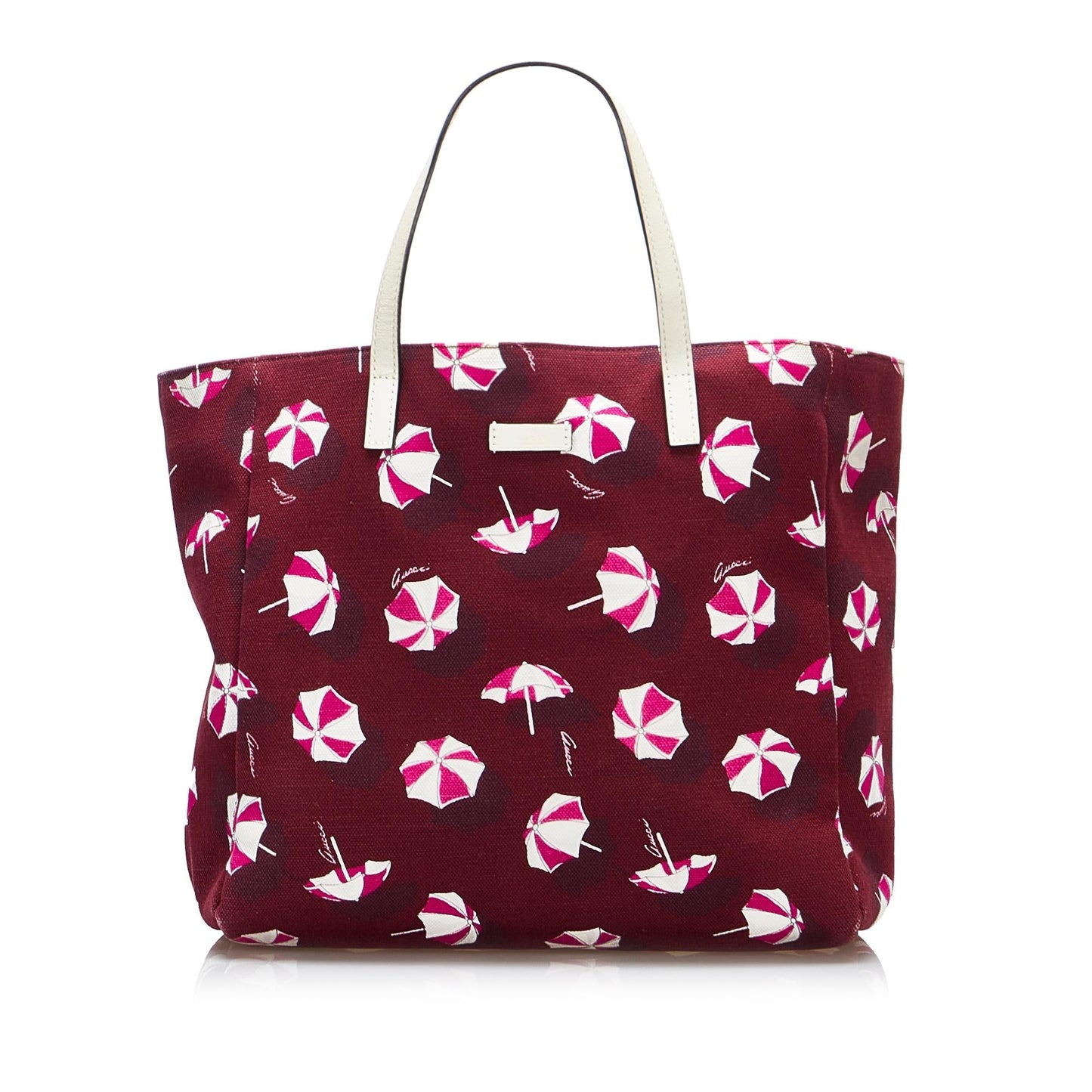 Gucci Printed SHG-stdQjI Canvas Calf Red Tote Bag