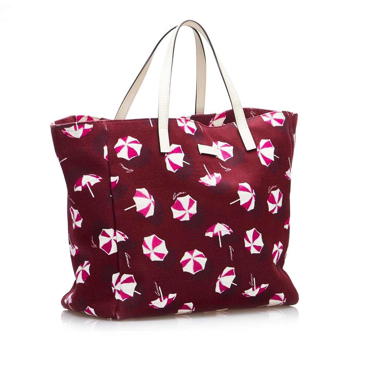 Gucci Printed SHG-stdQjI Canvas Calf Red Tote Bag