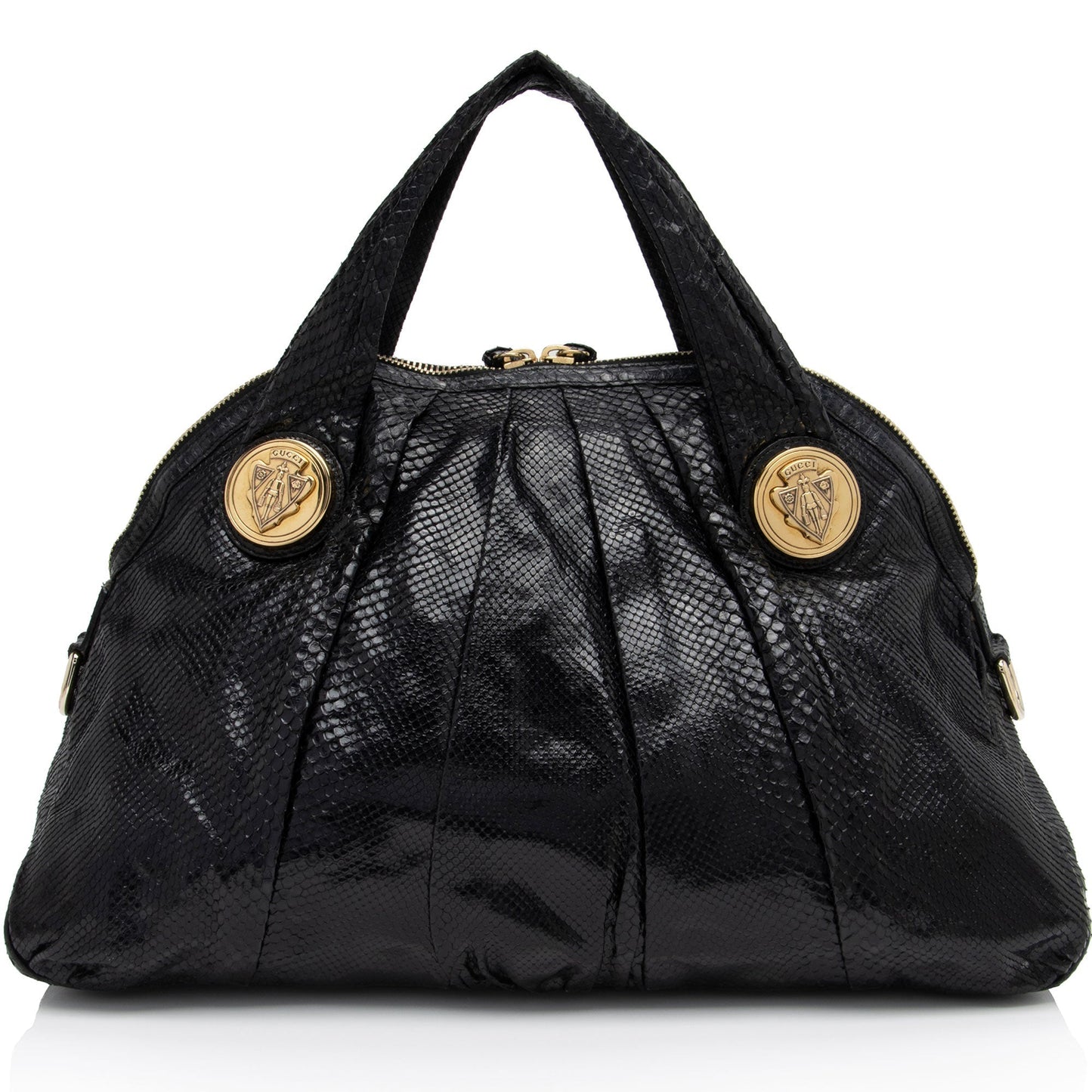Gucci Hysteria SHF-ov3fnG Python Black Large Satchel Bag