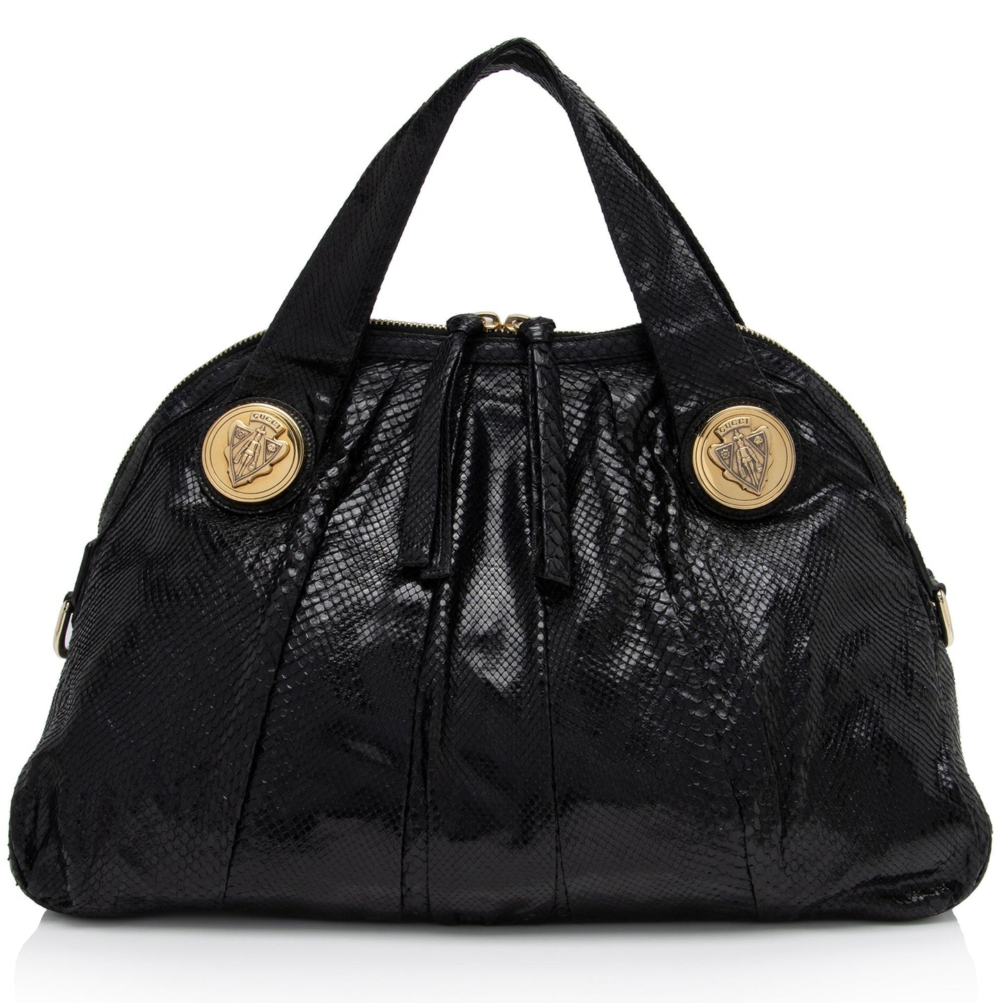 Gucci Hysteria SHF-ov3fnG Python Black Large Satchel Bag