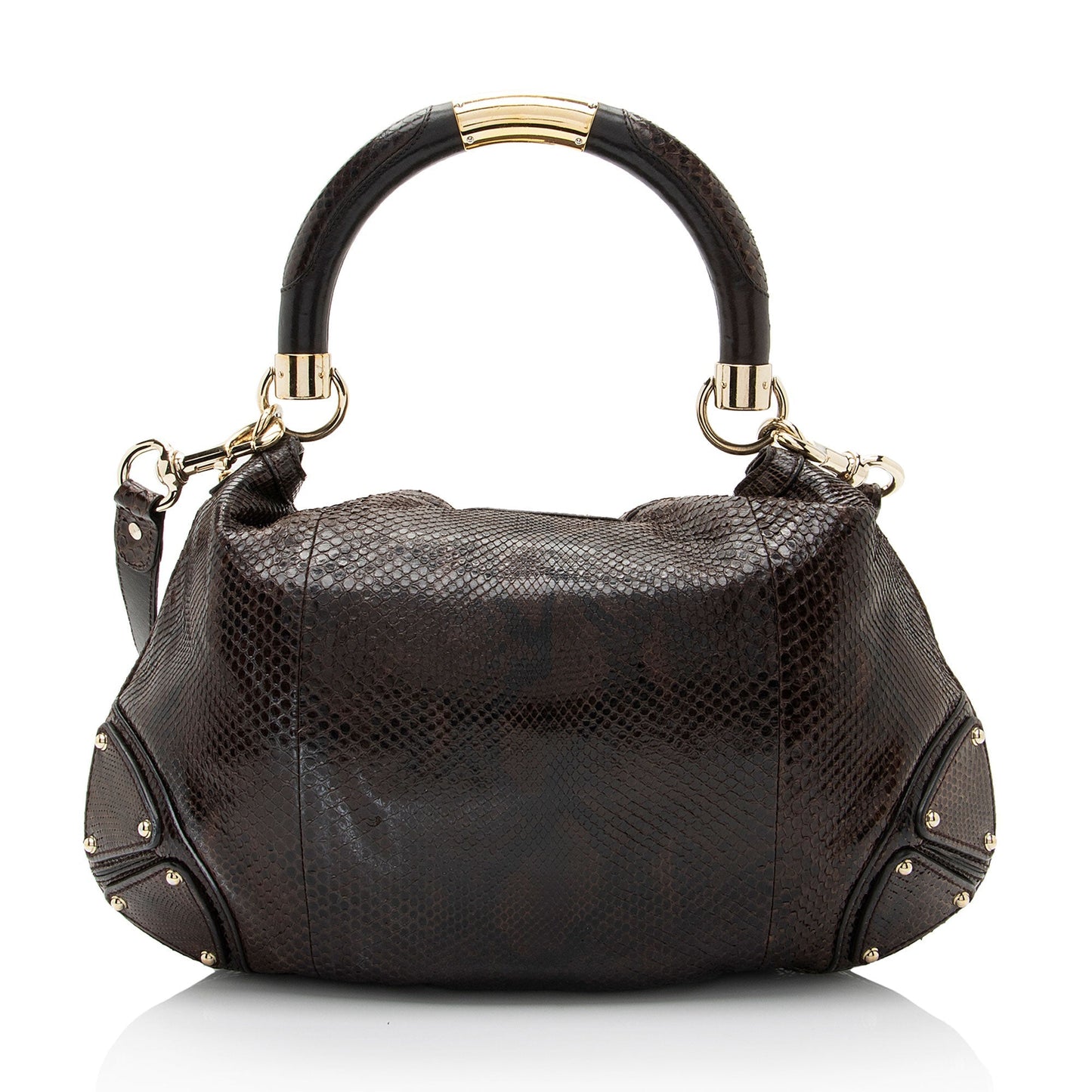 Gucci Indy SHF-o6MQCe Leather Python Brown Medium Shoulder Bag