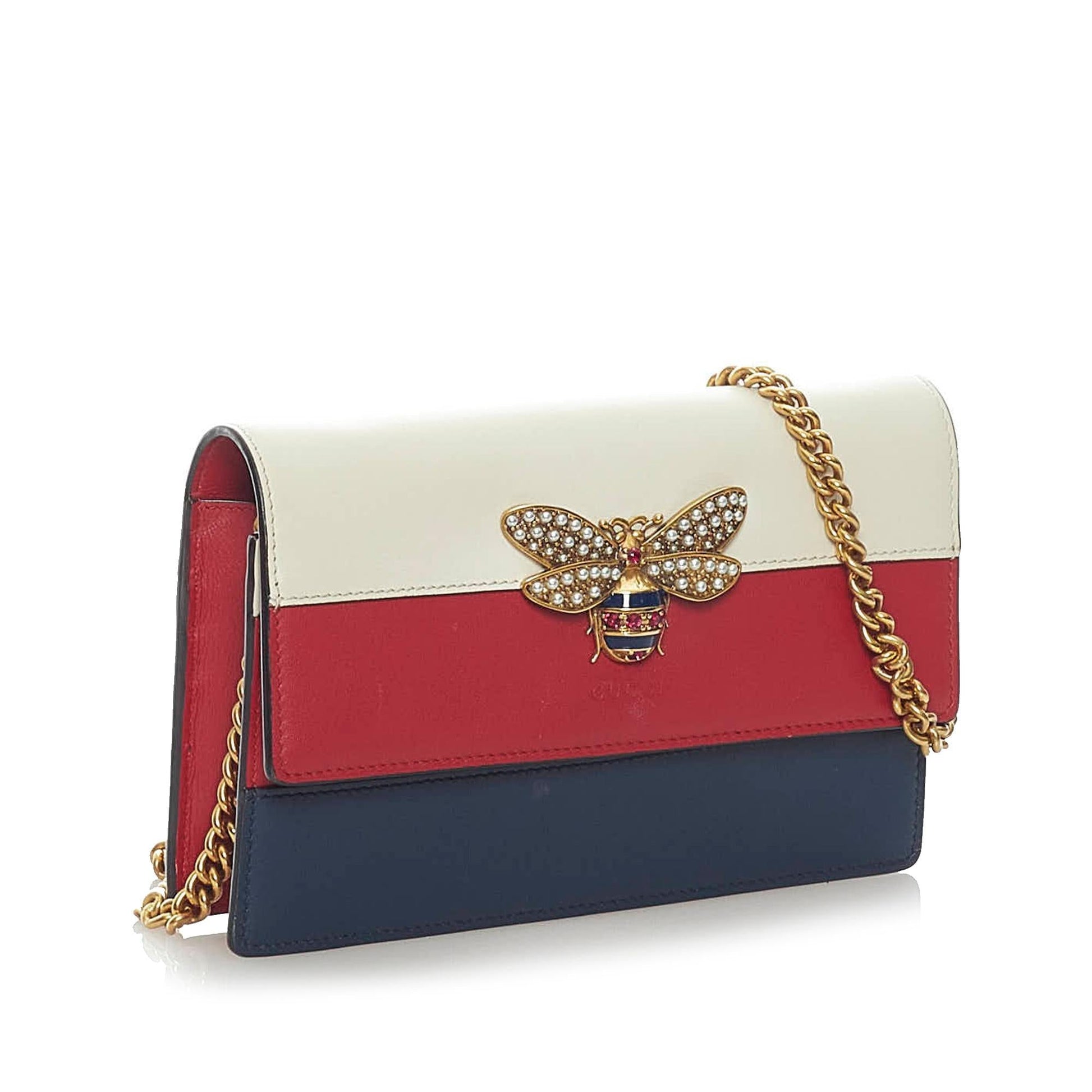Gucci Queen Margaret SHG Leather Calf Red Crossbody Bag