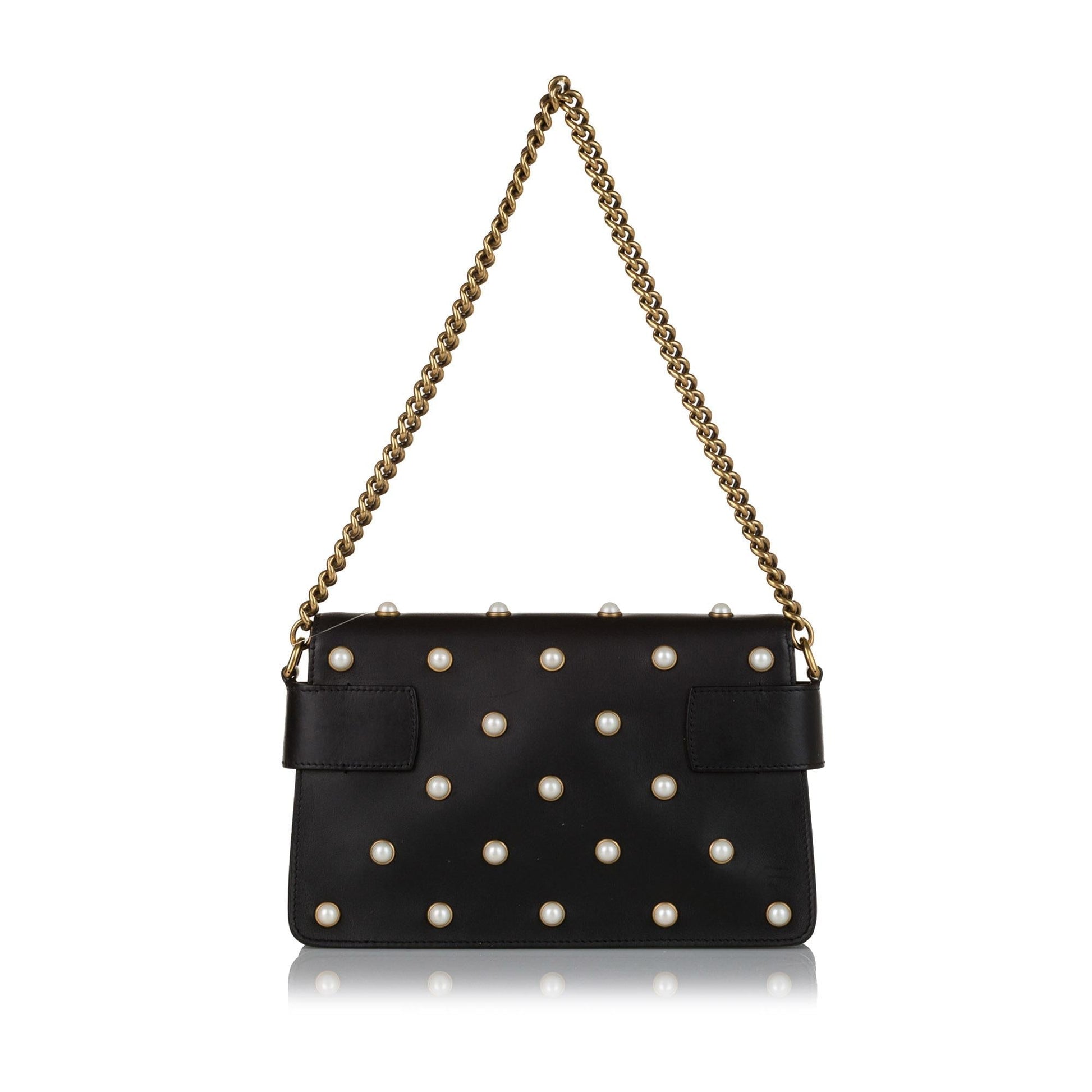 Gucci Queen Margareth Broadway SHG Leather Calf Black Crossbody Bag